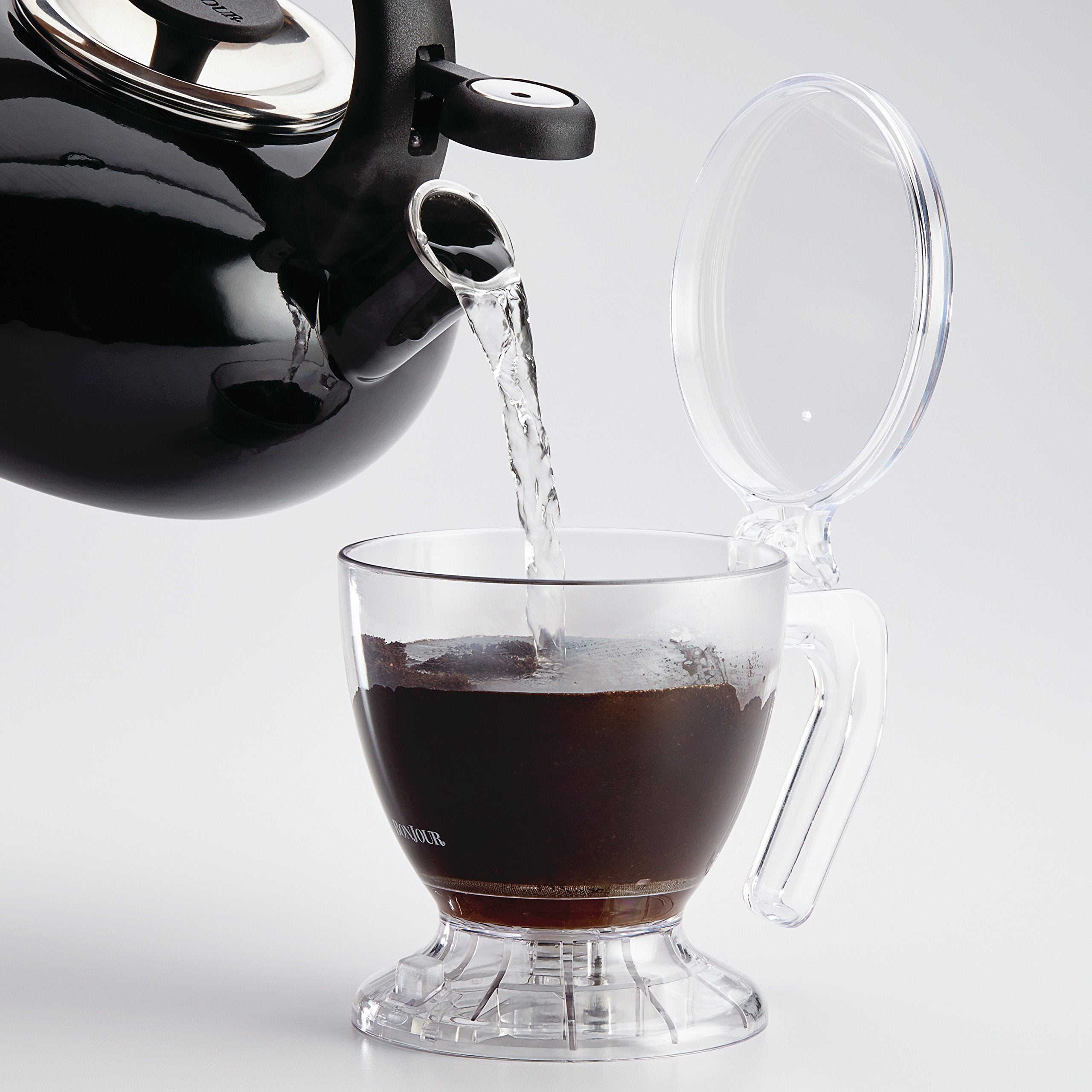 Bonjour Coffee & Tea Smart Brewer, 19.5 Ounce, Clear
