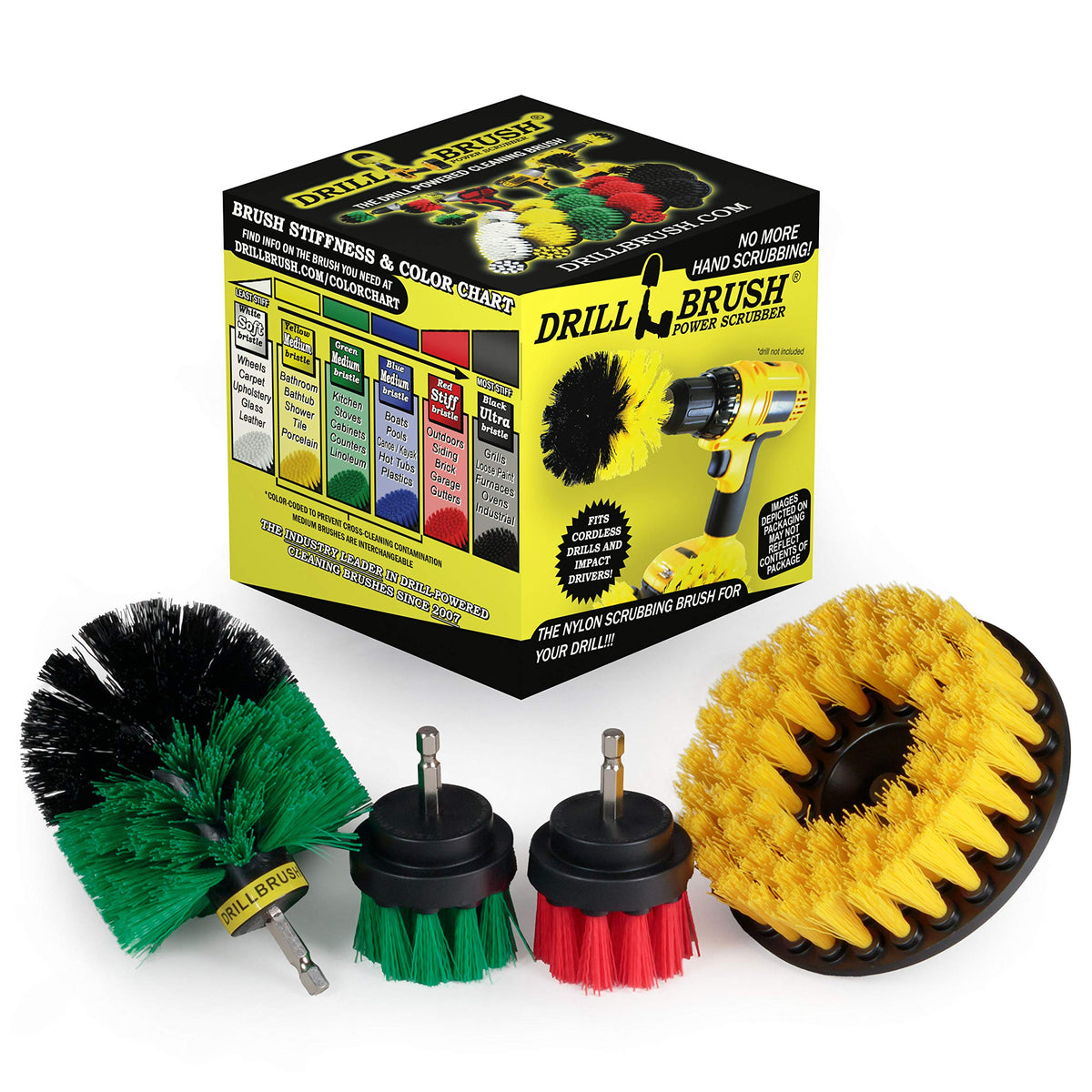 Shower Cleaning Drill Brush Set - Power Scrubber Brush Set For Bathroom - Household Cleaning Brushes For Drill - Bathroom Tile S