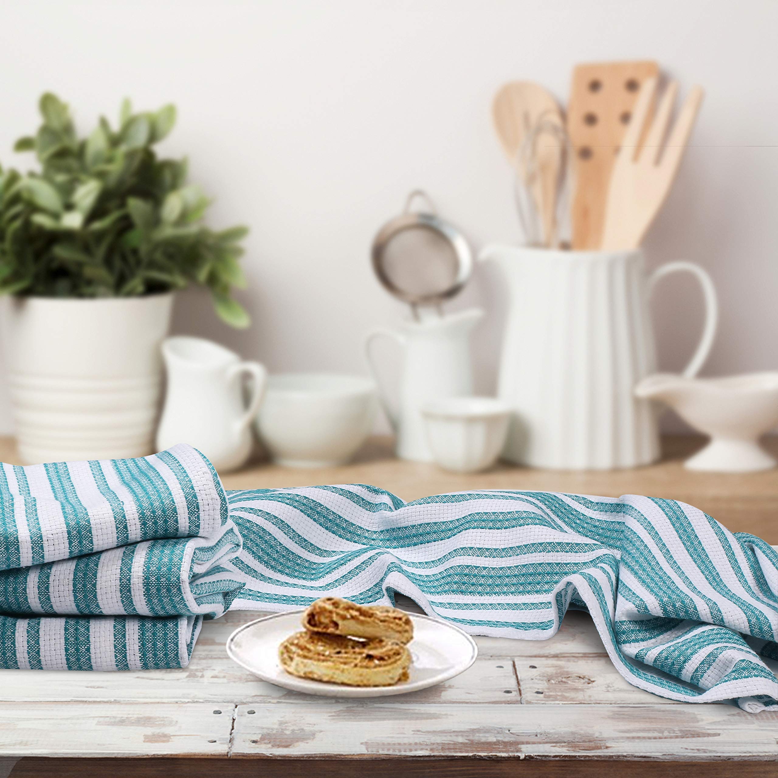 Goroly Home 6 Pack 100% Cotton Farmhouse Vintage Dish Towels Tea Towels Highly Absorbent Quick Dry Professional Grade Cleaning T