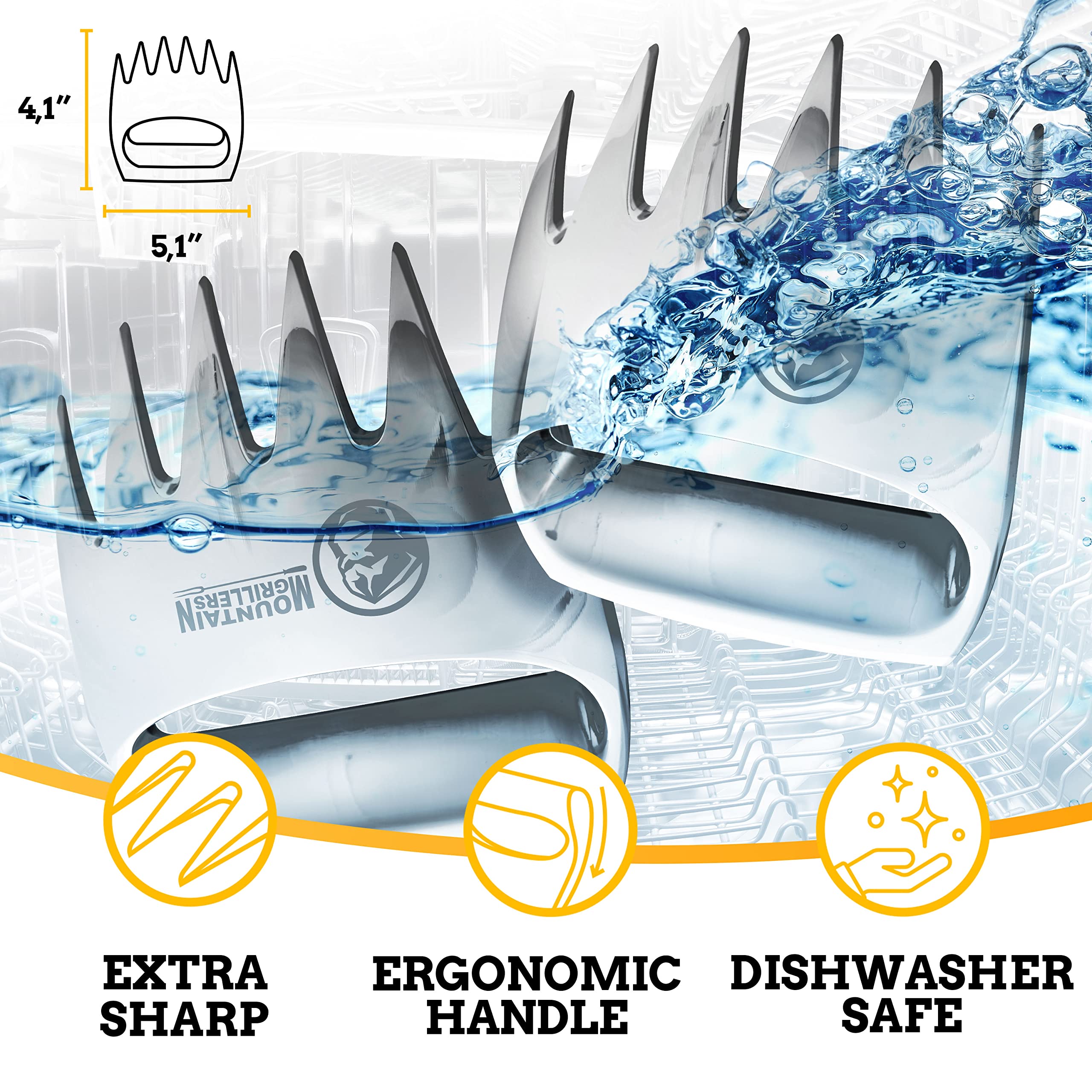 Meat Claws Meat Shredder For Bbq - Perfectly Shredded Meat, These Are The Meat Claws You Need - Best Pulled Pork Shredder Claw X