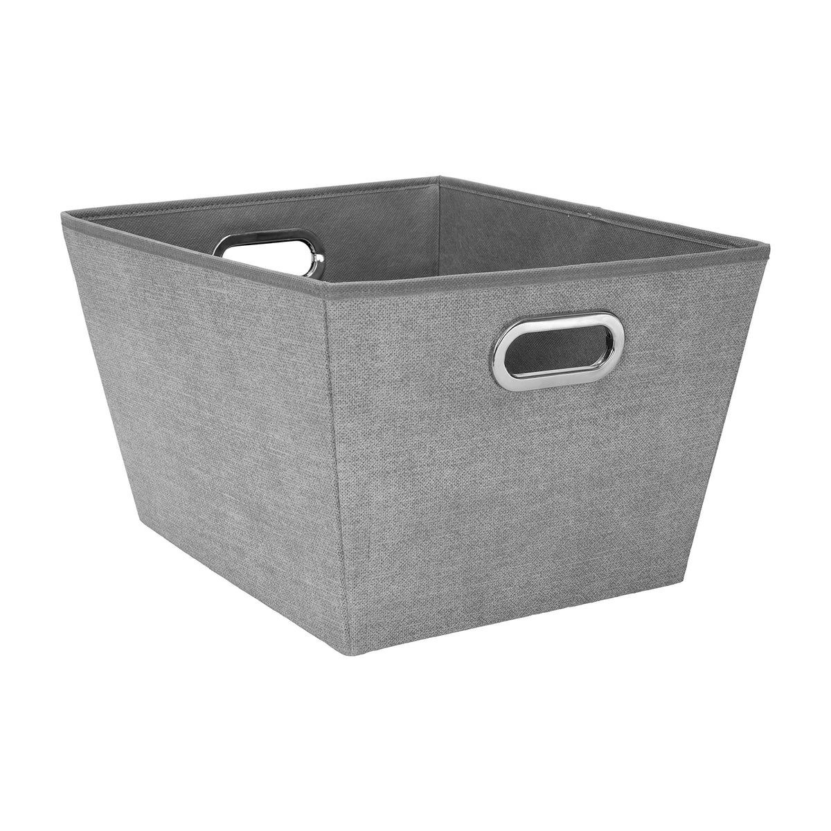 Simplify Grommet Bins Heather Grey Soft Storage Collection, Large Tote