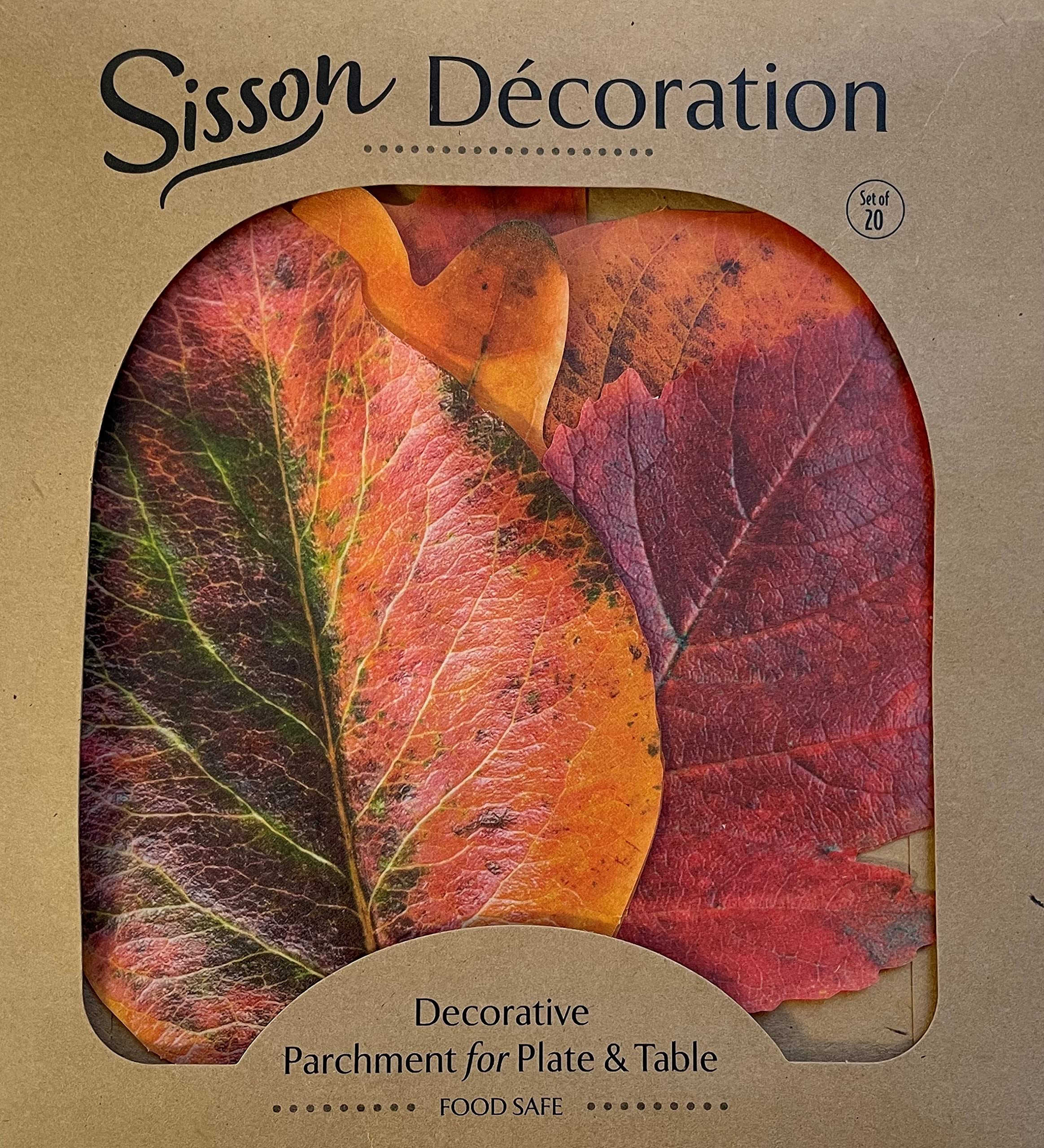 Parchment Paper Leaves For Cheese & Charcuterie Boards - Sisson Distribution Leaves (Pack Of 20) (Autumn Leaves)