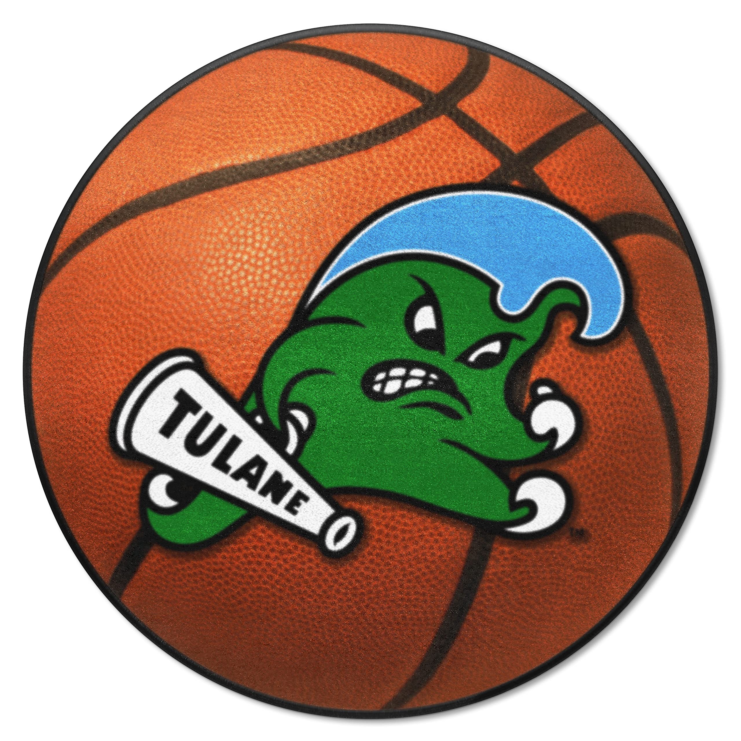 Fanmats Tulane Green Wave Basketball-Shaped Mat