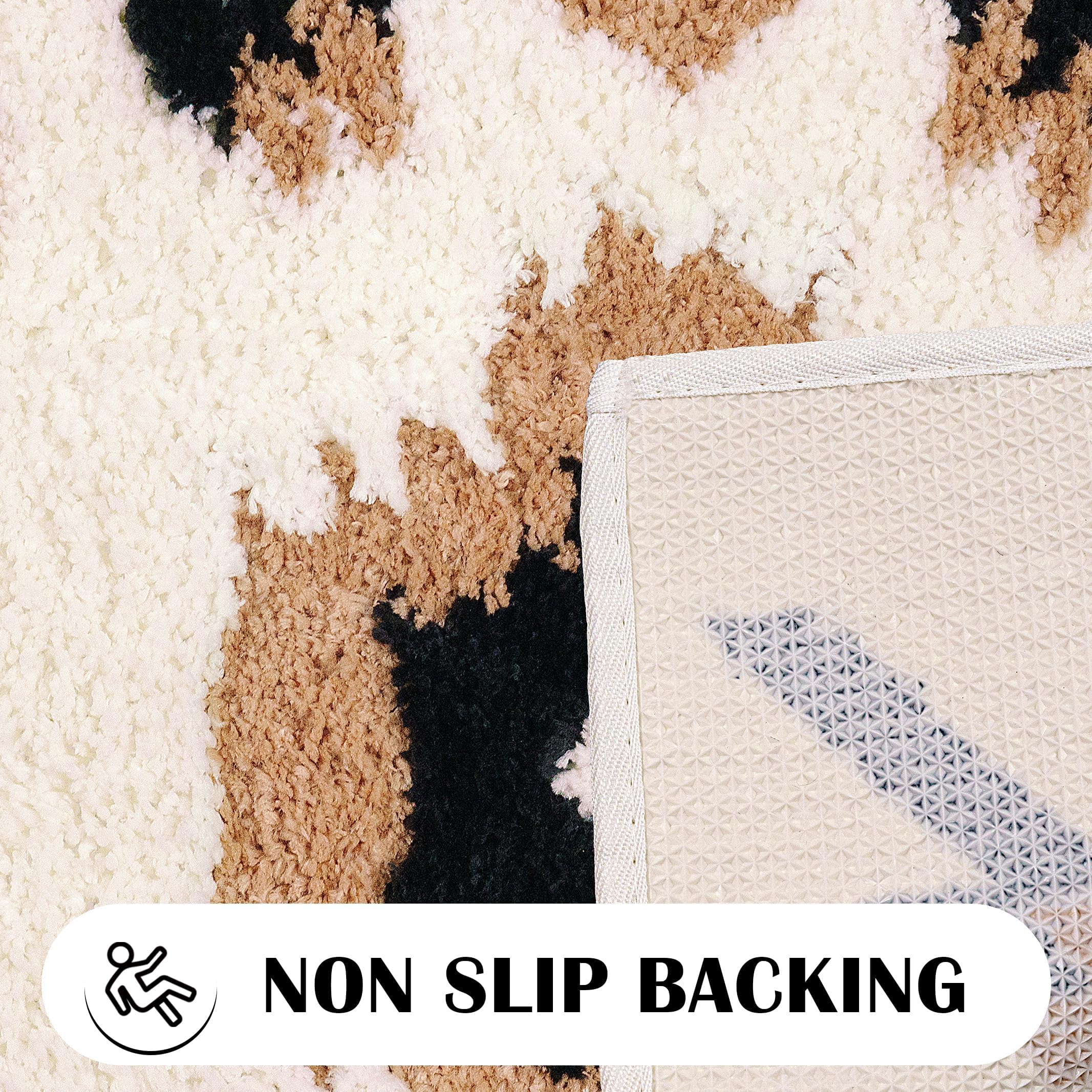 Tyrot Boho Small Bathroom Rugs Non Slip Washable Western Aztec Bath Mats Rugs For Bathroom Floor Fluffy Plush Soft Absorbent Far