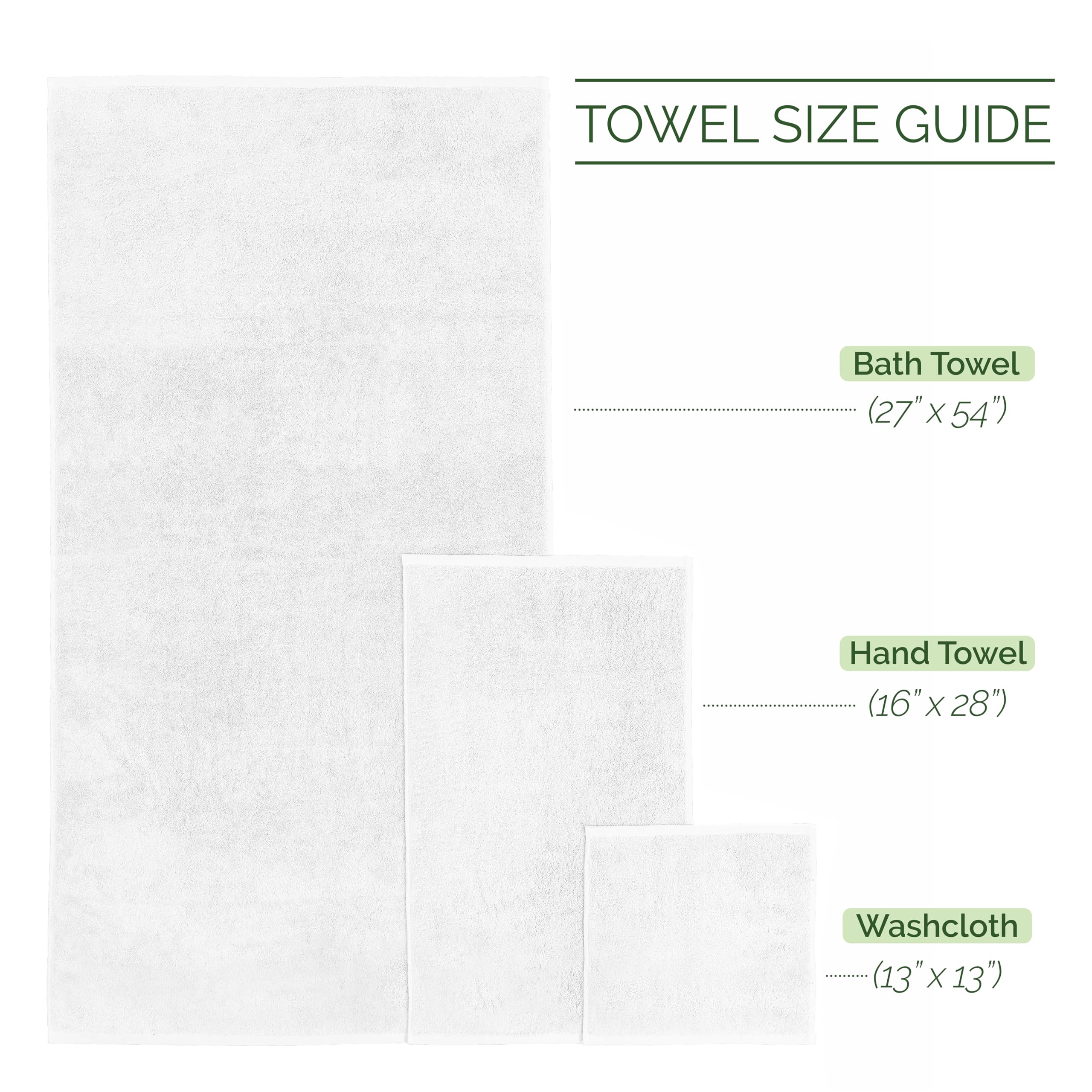 Elegant Comfort 100% Turkish Cotton Corduroy Ribbed Luxury Bath Towels 6-Piece Set, Premium Feel - Quick Dry, Highly Absorbent,