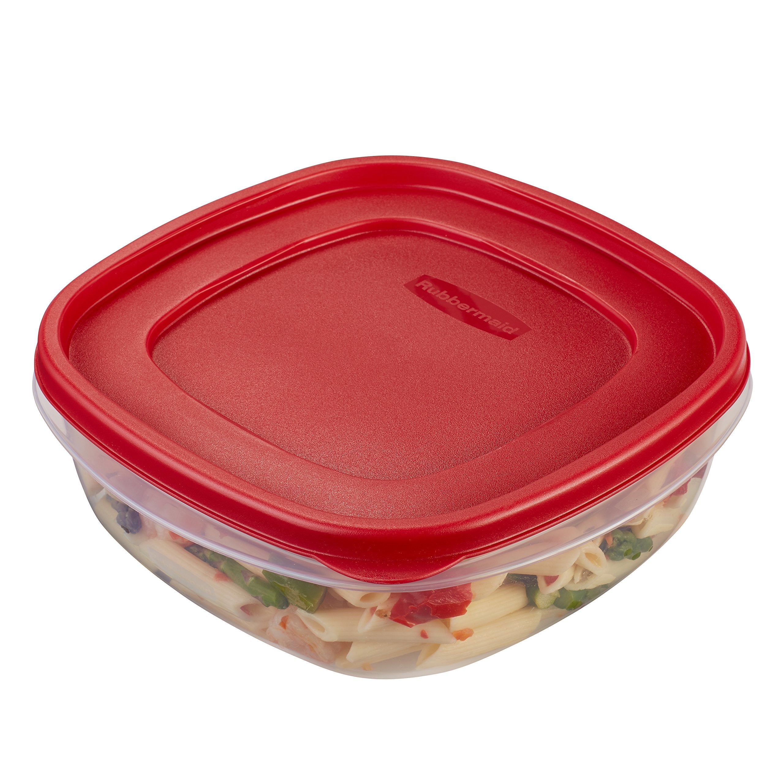 Rubbermaid Easy Find Lid Food Storage Container Set, 6-Piece, Plastic, Red, Model 1777090