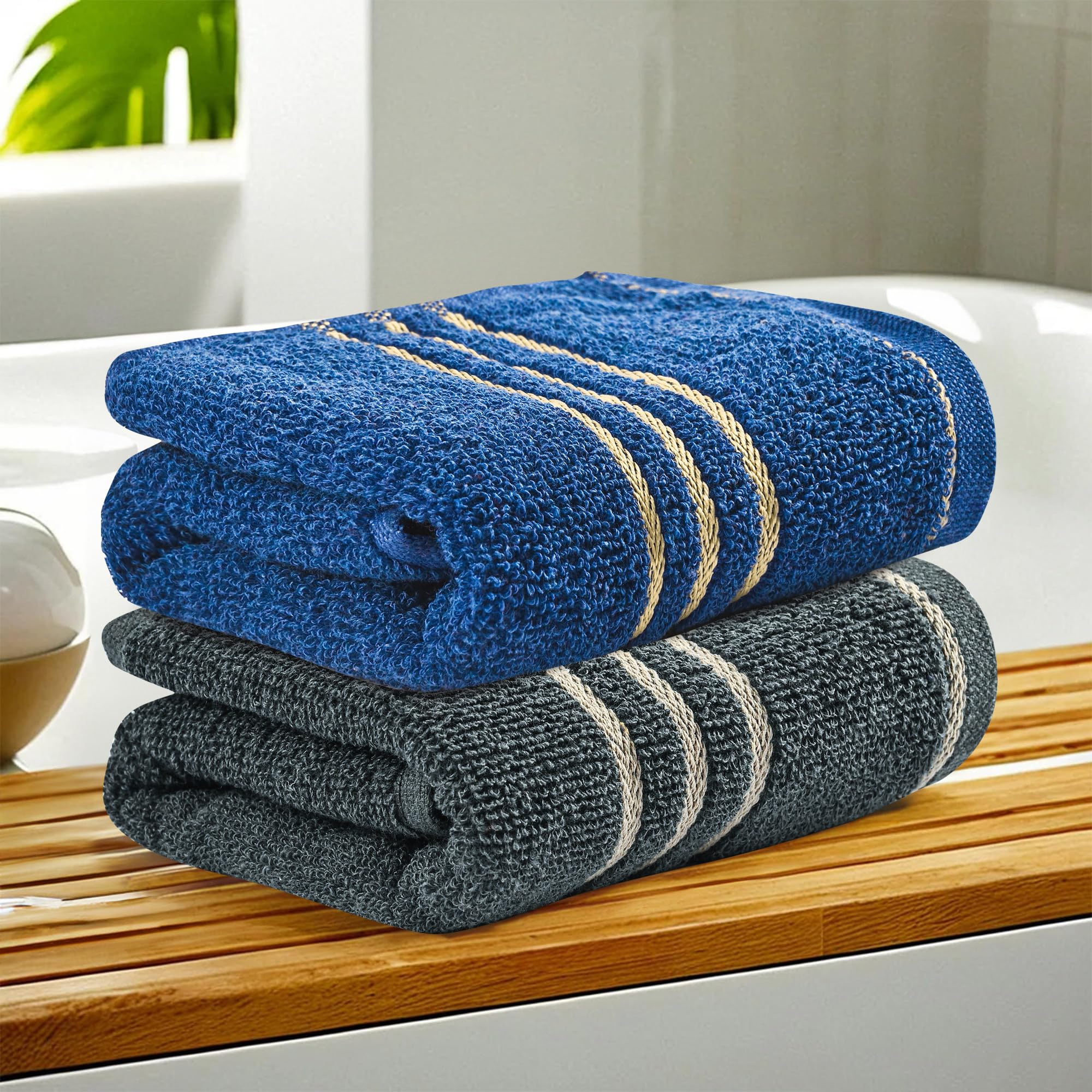 Kuber Industries Pack Of 2 Soft Cotton Face Towels For Men & Women | Easily Washable | Pocket Towels & Workout Gym Napkins For M