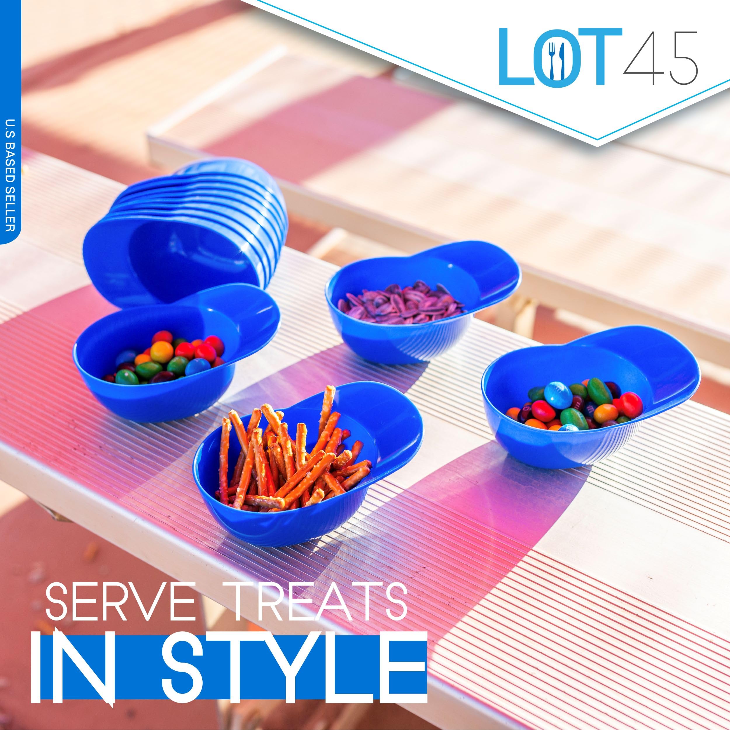 Lot45 Mini Baseball Helmet Ice Cream Snack Bowls - 12Pc 8Oz Blue Baseball Snacks Mini Dessert Cups For Party And Games