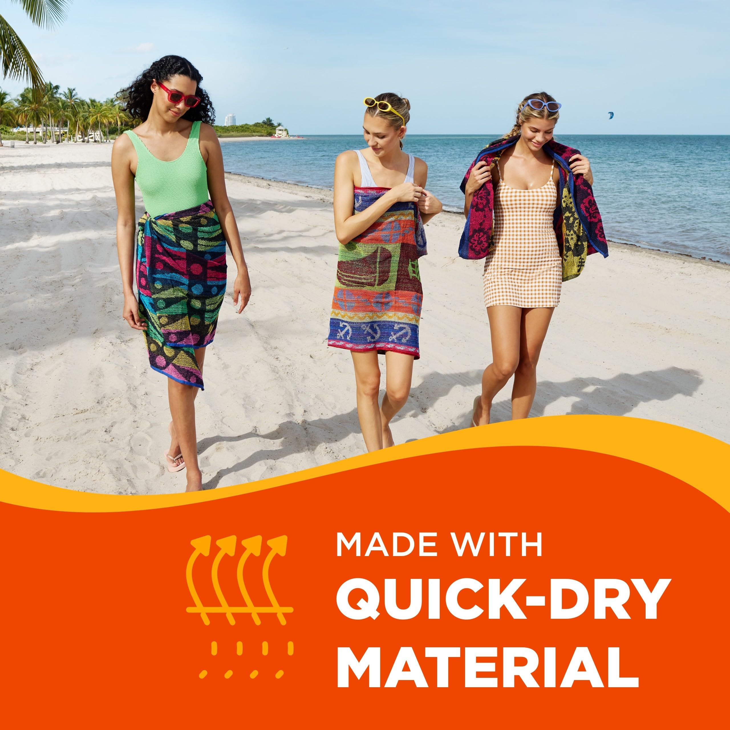 Ben Kaufman Terry Beach & Pool Towel - Absorbent & Fast Drying Towel - Oversized Soft Cotton Towel For Swimming & Travel - Essen