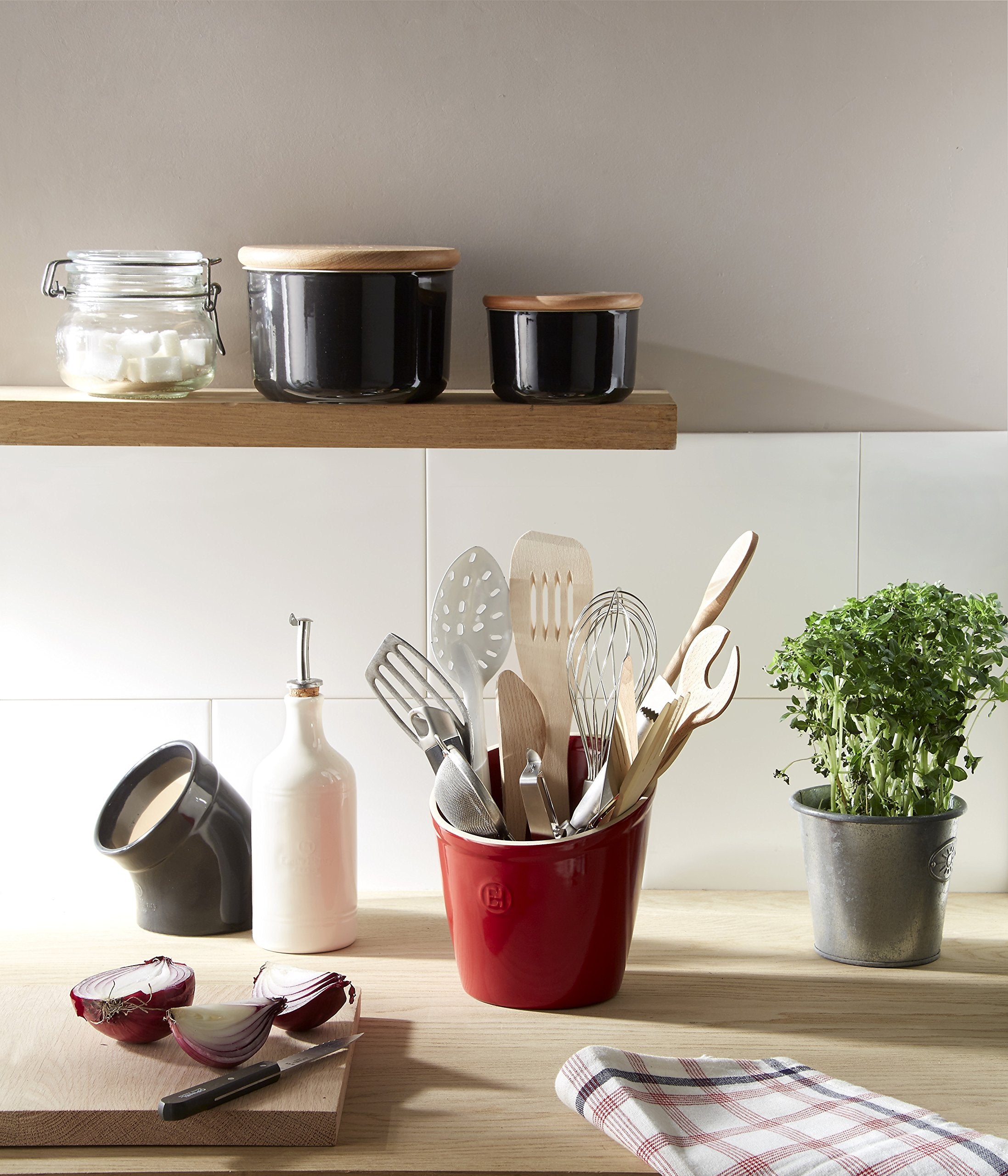 Emile Henry 5.5'' Utensil Pot | Burgundy