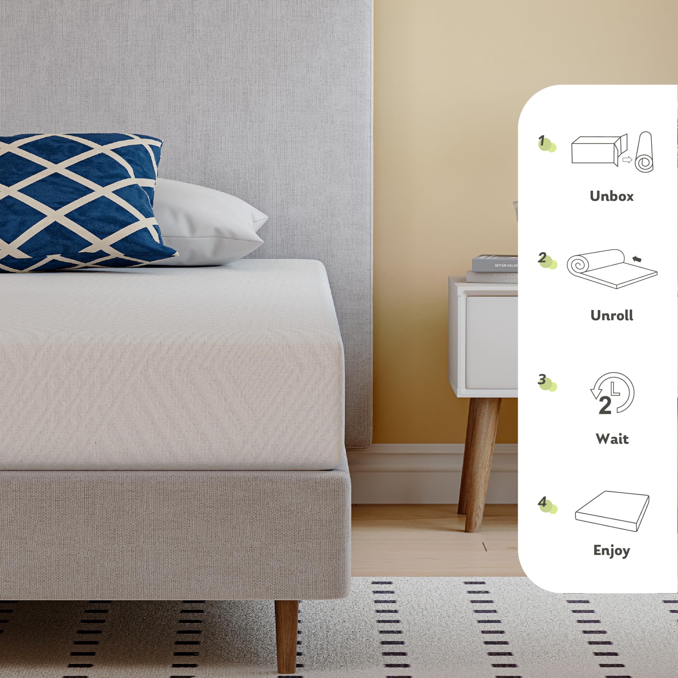 Twin Mattress In A Box, 6 Inch Mattresses For Kids Bed Single Size Daybed Individual Bunk, Memory Foam Medium Firm