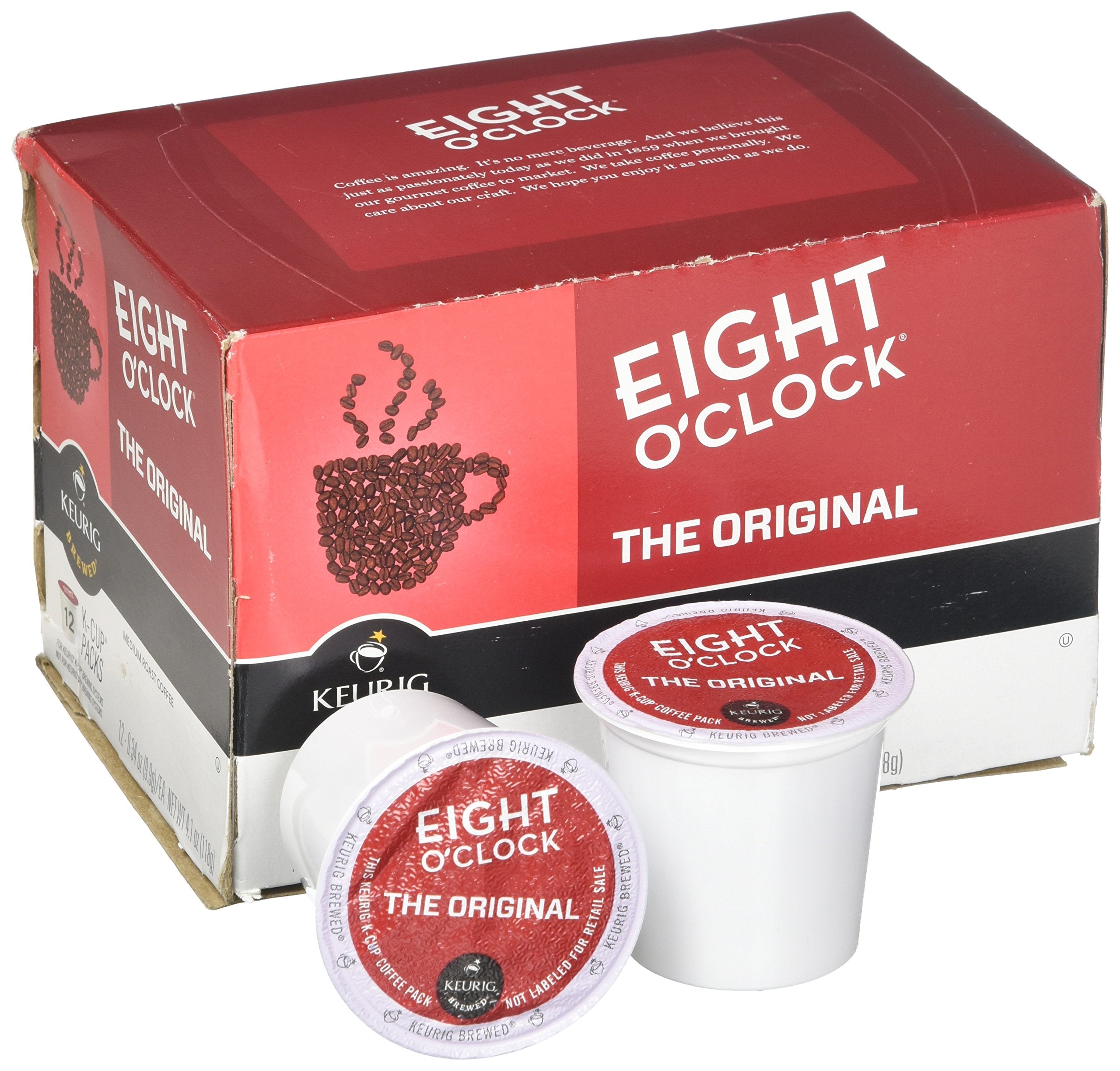 Eight O 'Clock Coffee - K Cups 12Ct (Pack Of 4) Original,12-0.34Oz, Net Wt 4.1Oz