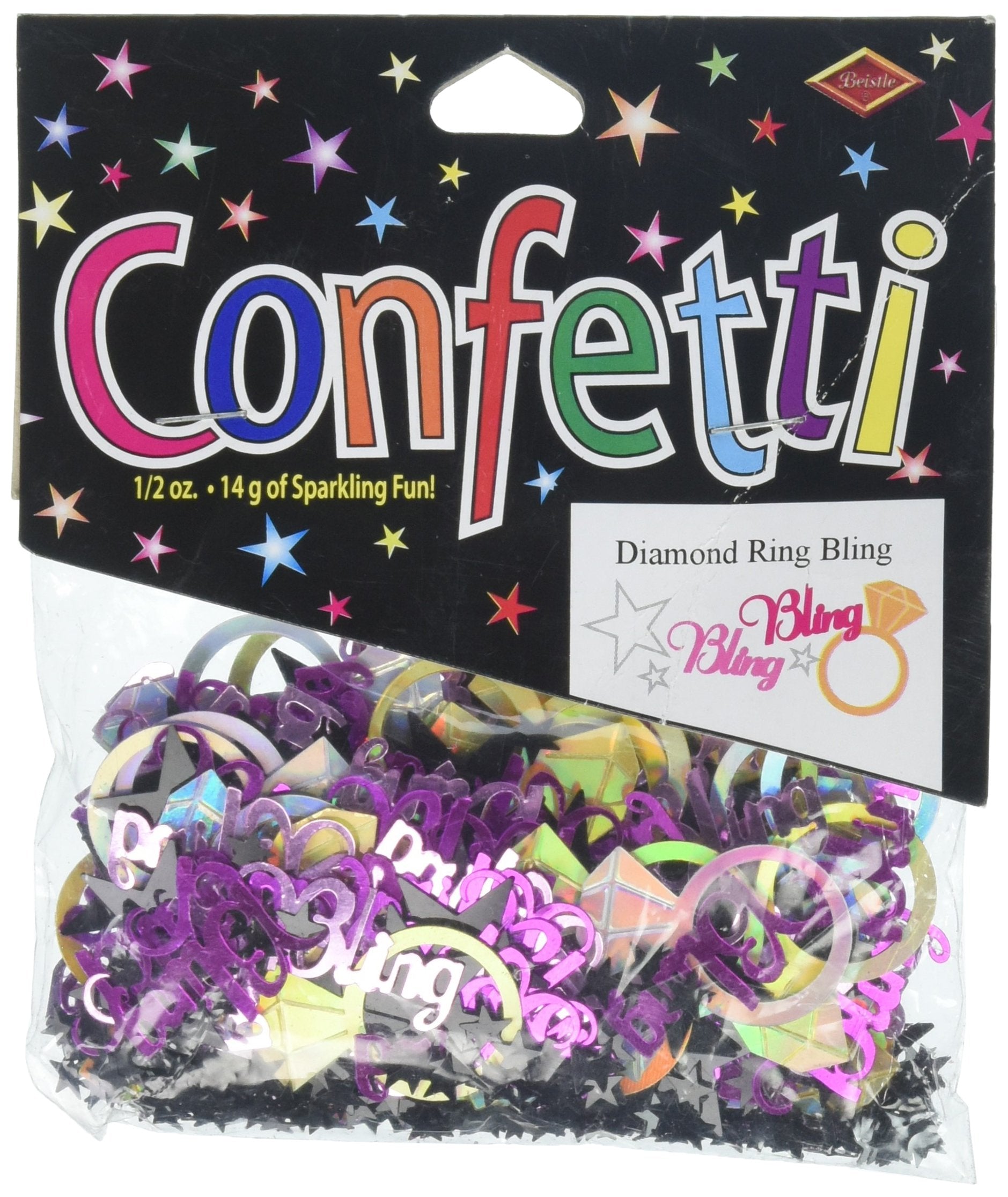 Beistle Cn041 Diamond Ring Bling Confetti