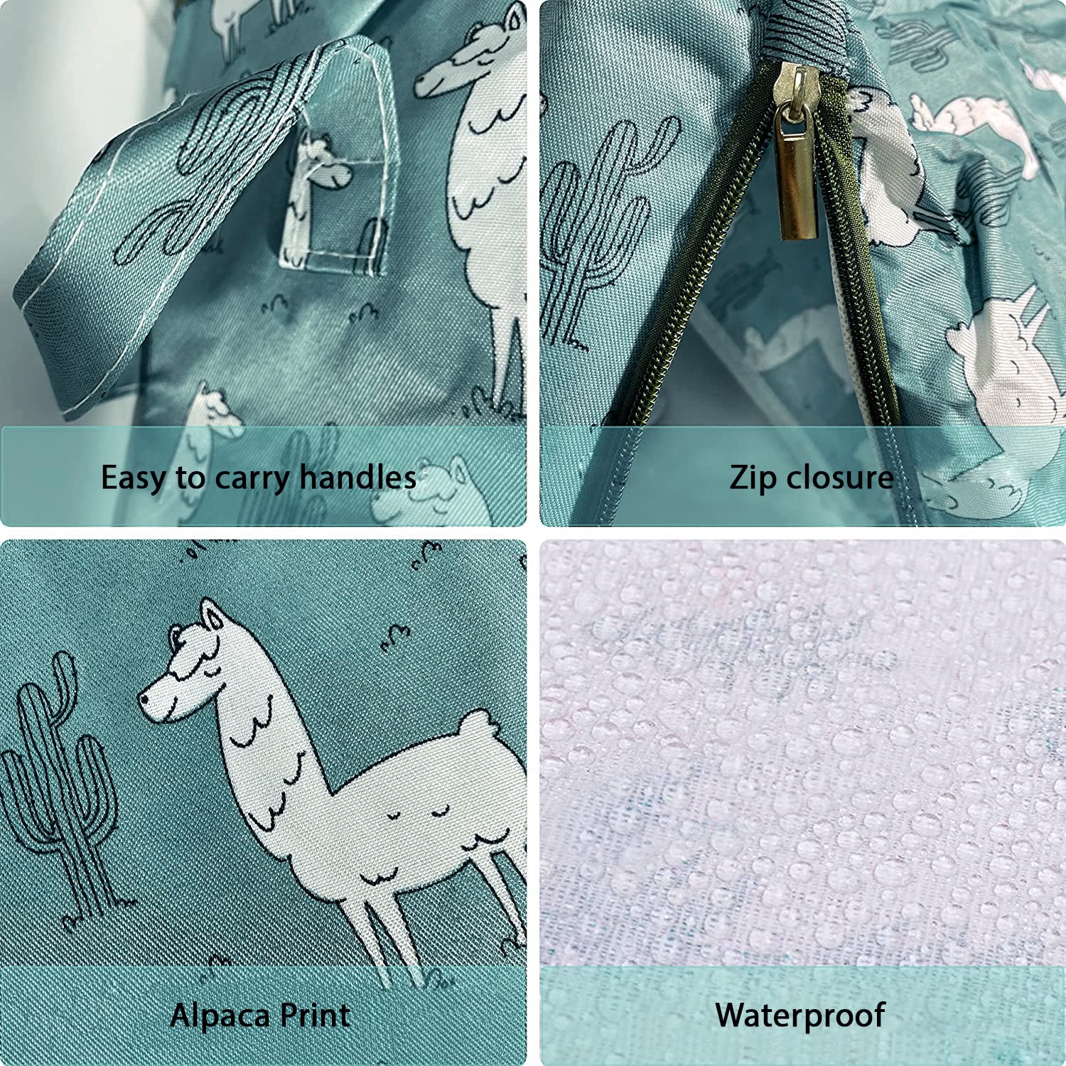 Wolpin Large Size Quilt Storage Bag Underbed With Zip Closure & Handle | Moisture-Proof, Foldable, Waterproof | Clothes Blankets