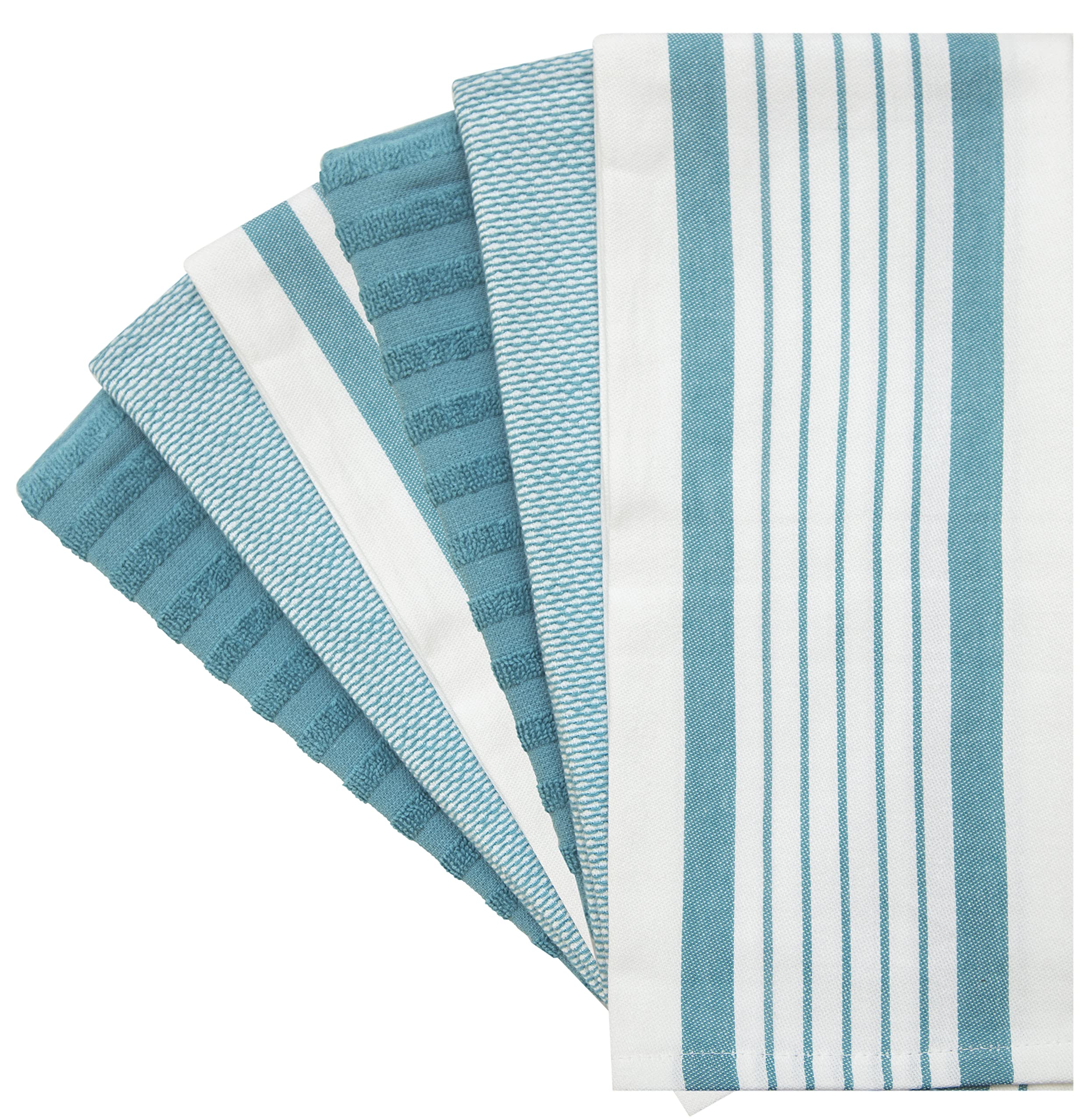 Premium Kitchen Towels 20   X 28   - 6 Pack| Large Cotton Kitchen Towels | Hand Towels For Kitchen | Flat & Terry Towel | Dish T