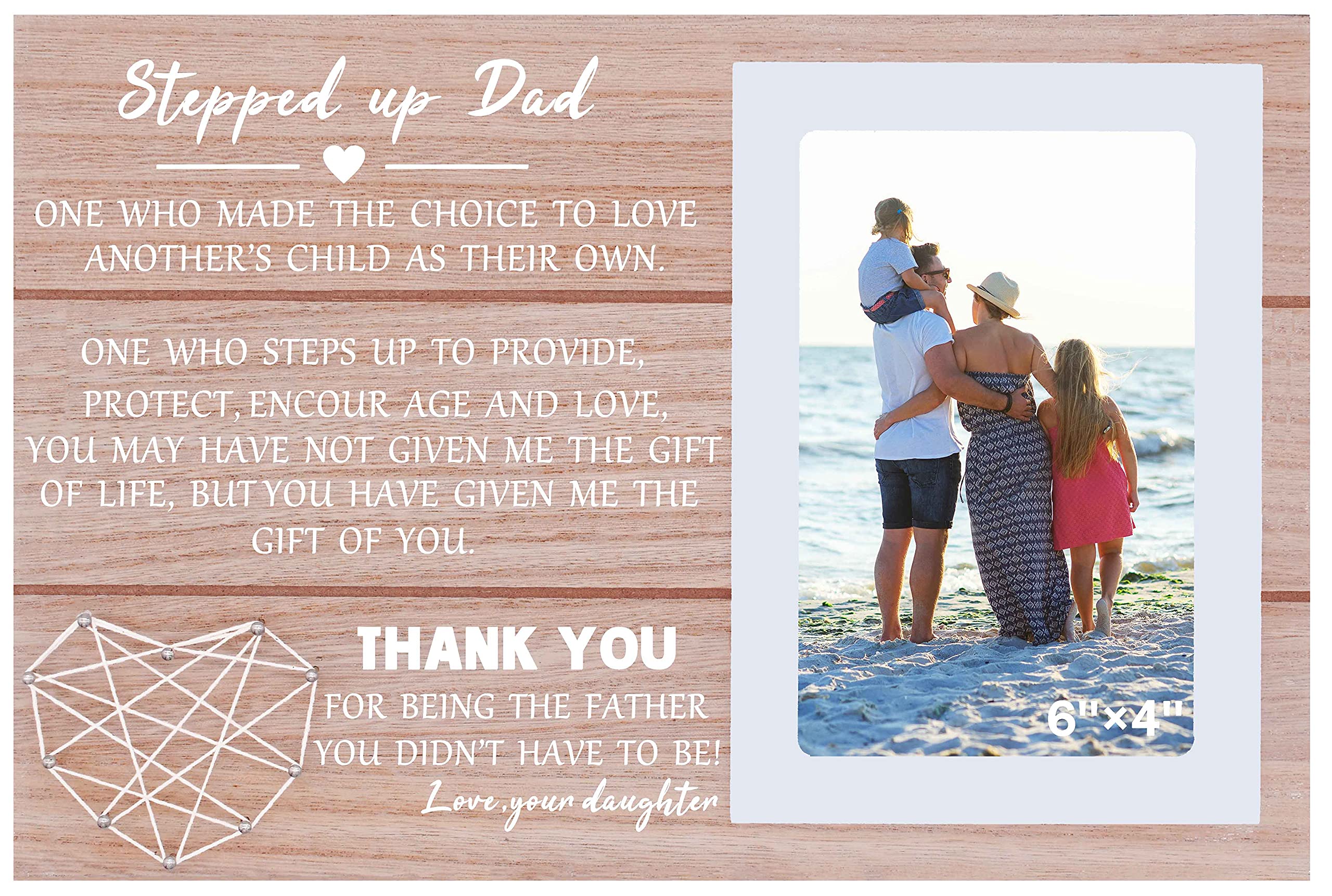 NZY Fathers Day Gift for Stepdad-Stepfather Gift-Bonus Dad Gift-Birthday Wedding Christmas Gift-Thank You for Being the Father 