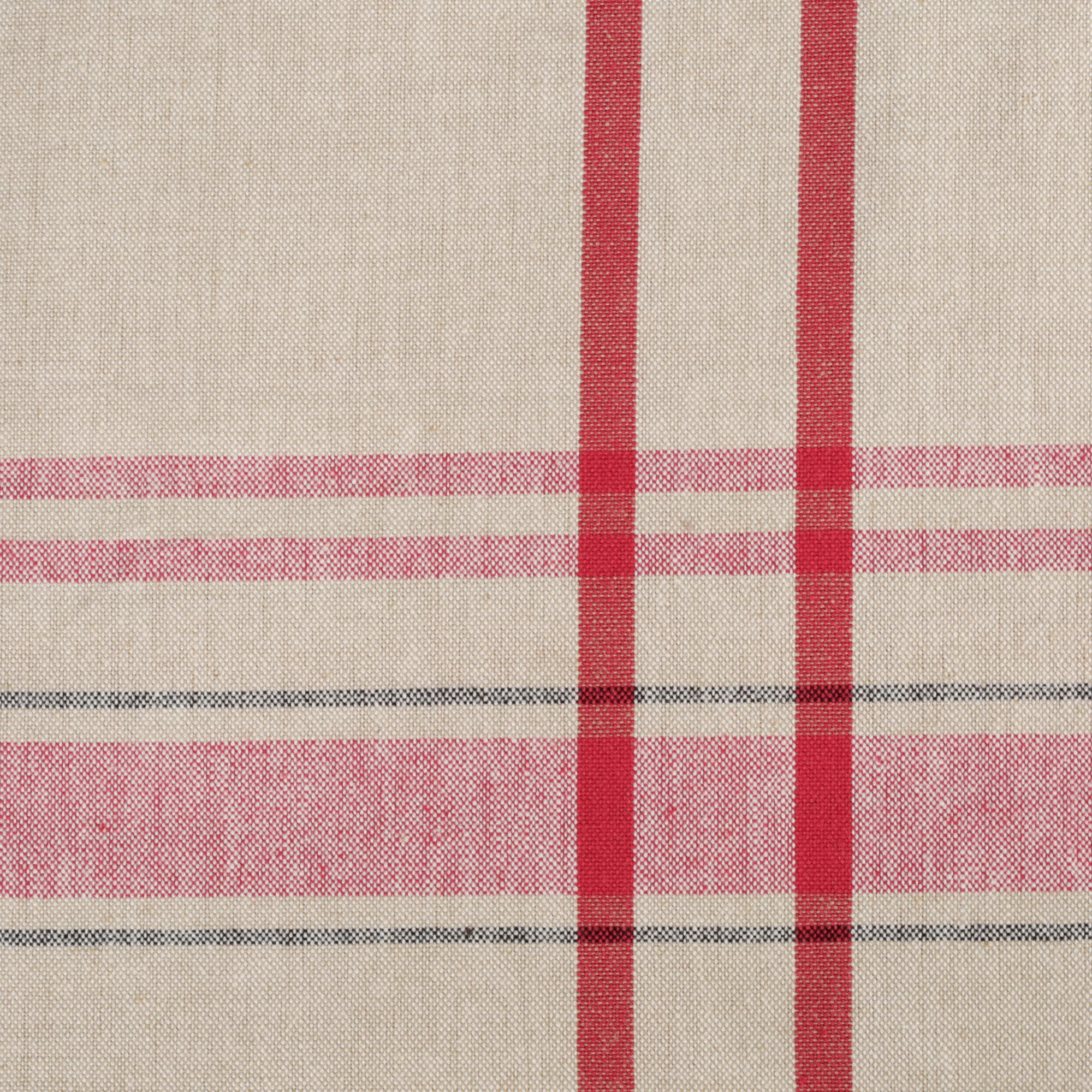 DII Red French Stripe Tablecloth