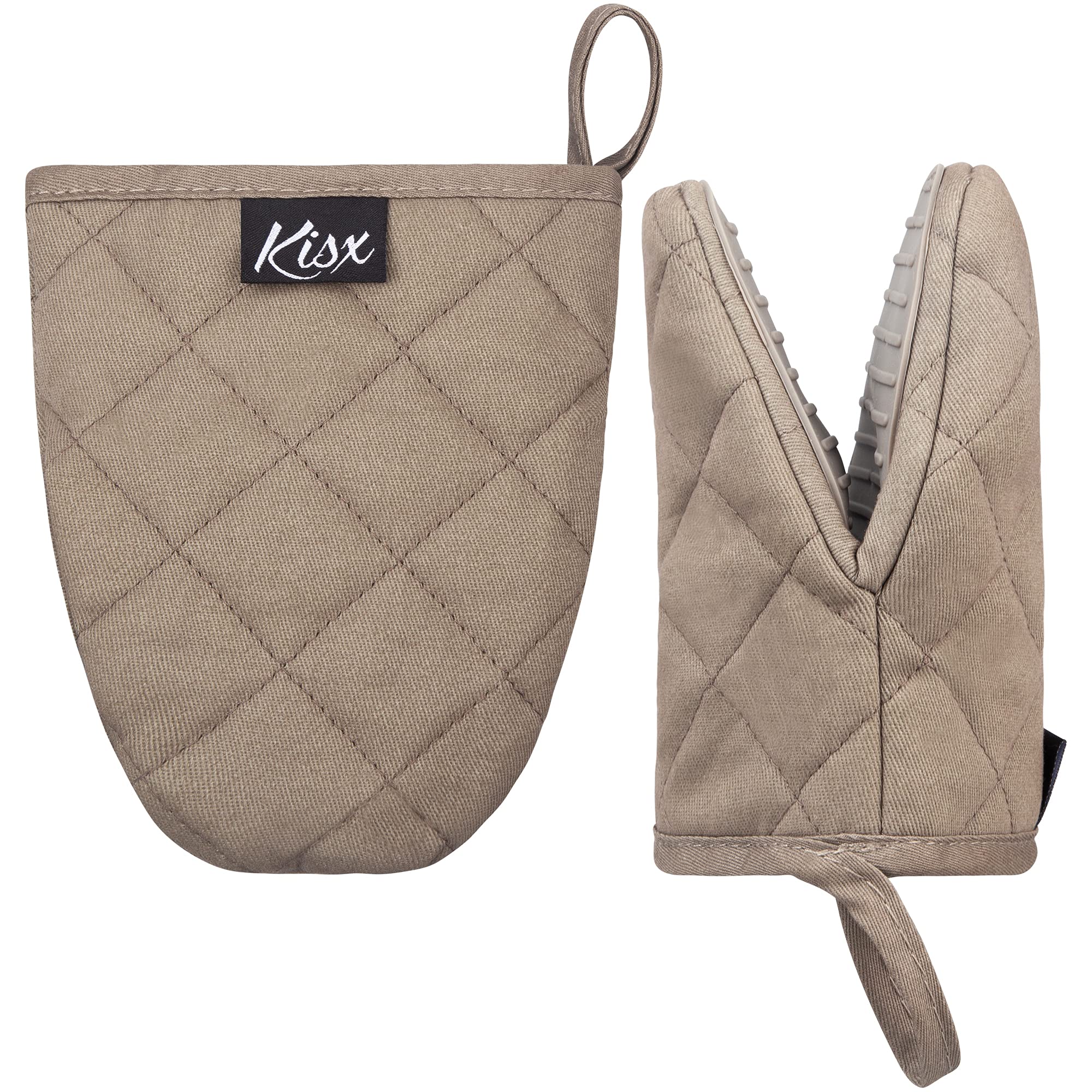 Oven Mitts Heat Resistant - (Grey Color) Mini Oven Mitts, Silicone Gloves Heat Resistant, Kitchen Gloves For Cooking, Silicone O