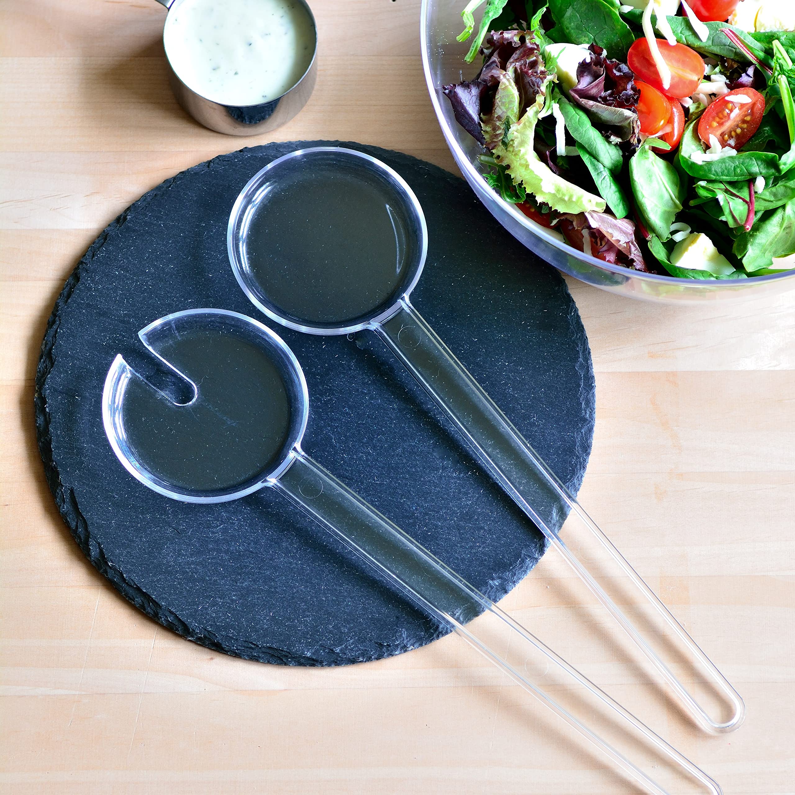 Youngever 4 Pieces 12.8 Inch Plastic Salad Servers, Set Of 2