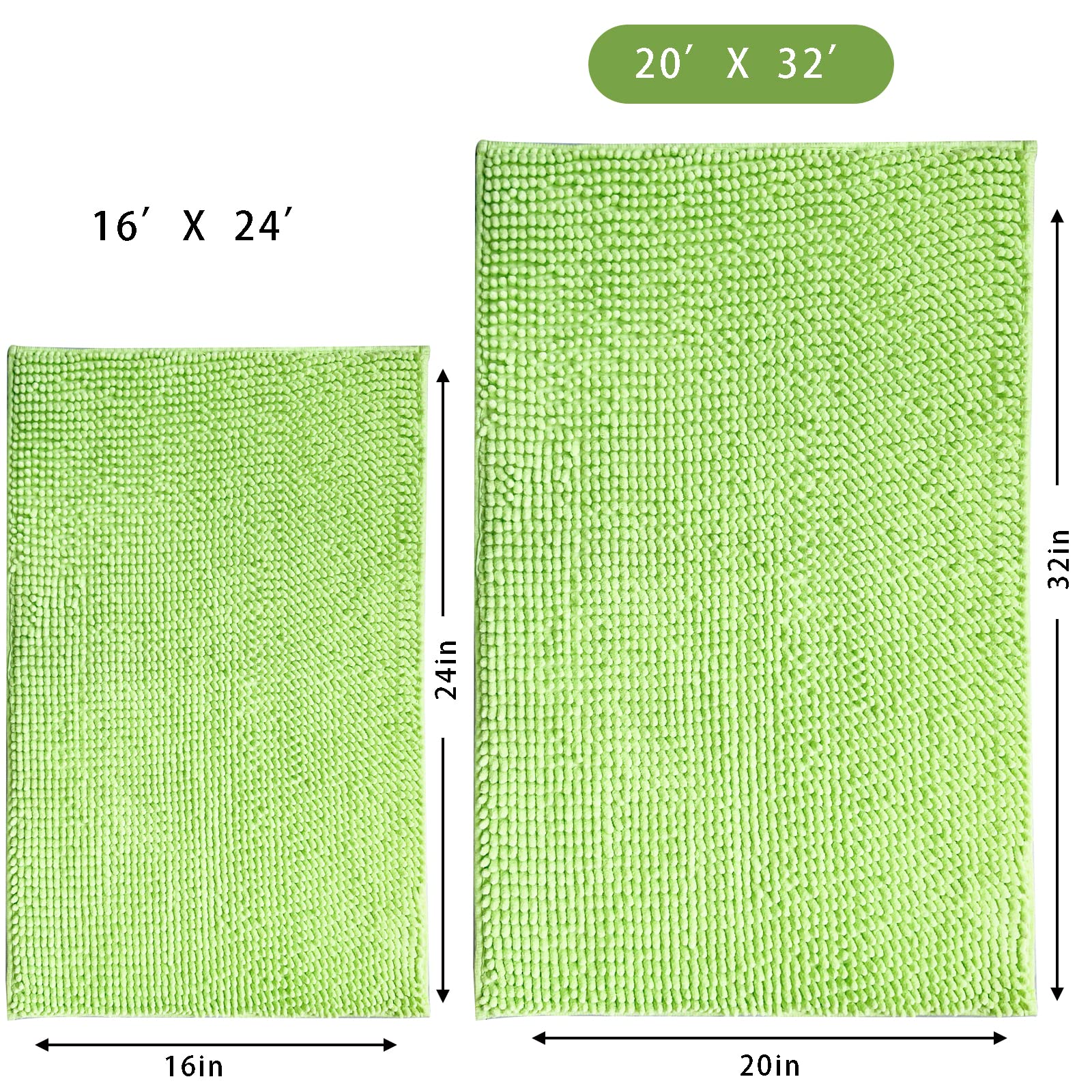 Eanpet Chenille Bath Mat Non-Slip Microfiber Floor Mats Baby Bath Mat For Kids Ultra Soft Washable Bathroom Dry Fast Water Absor