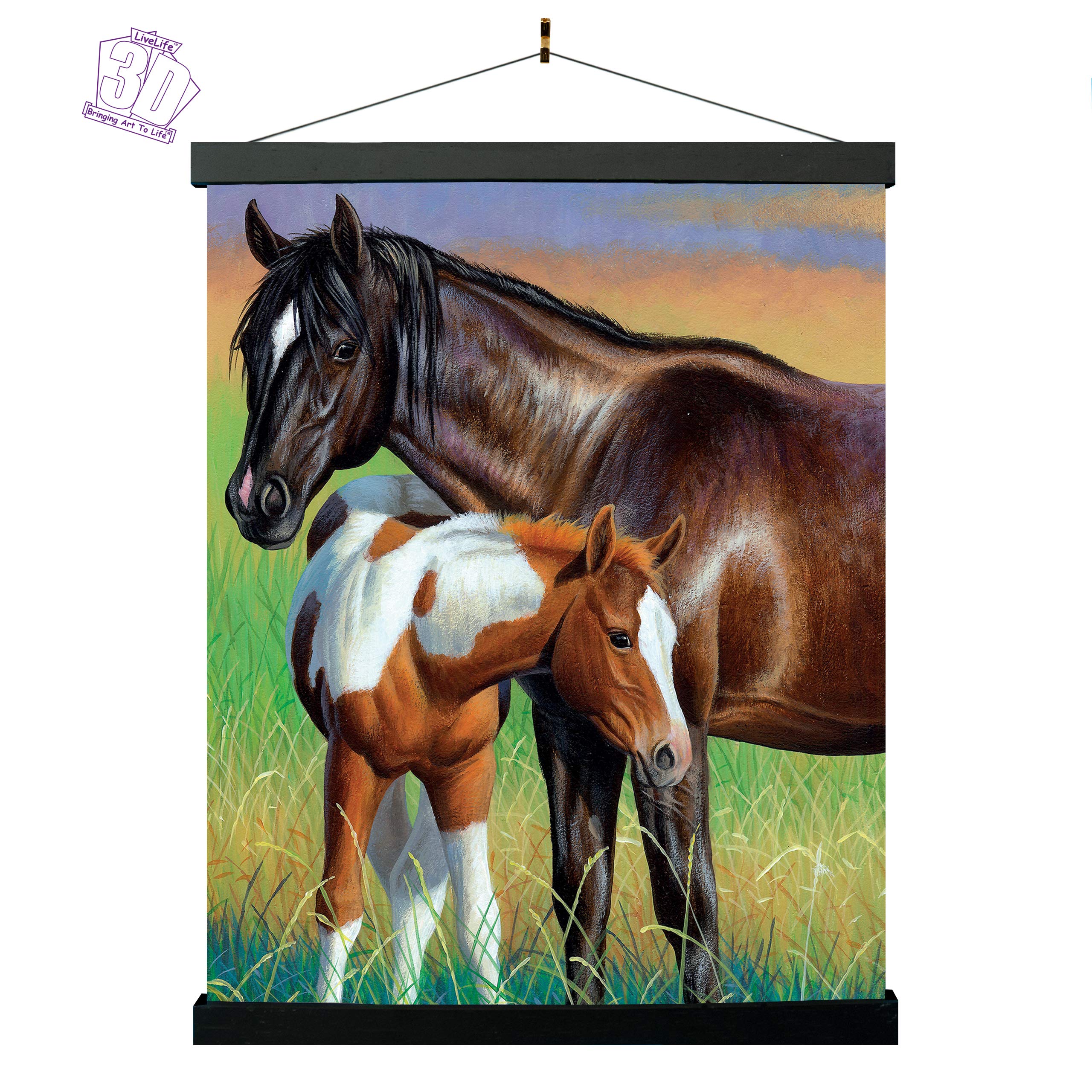 3D Livelife Lenticular Wall Art Prints - Mare & Foal From Deluxebase. Unframed 3D Horse Poster. Perfect Wall Decor. Original Art