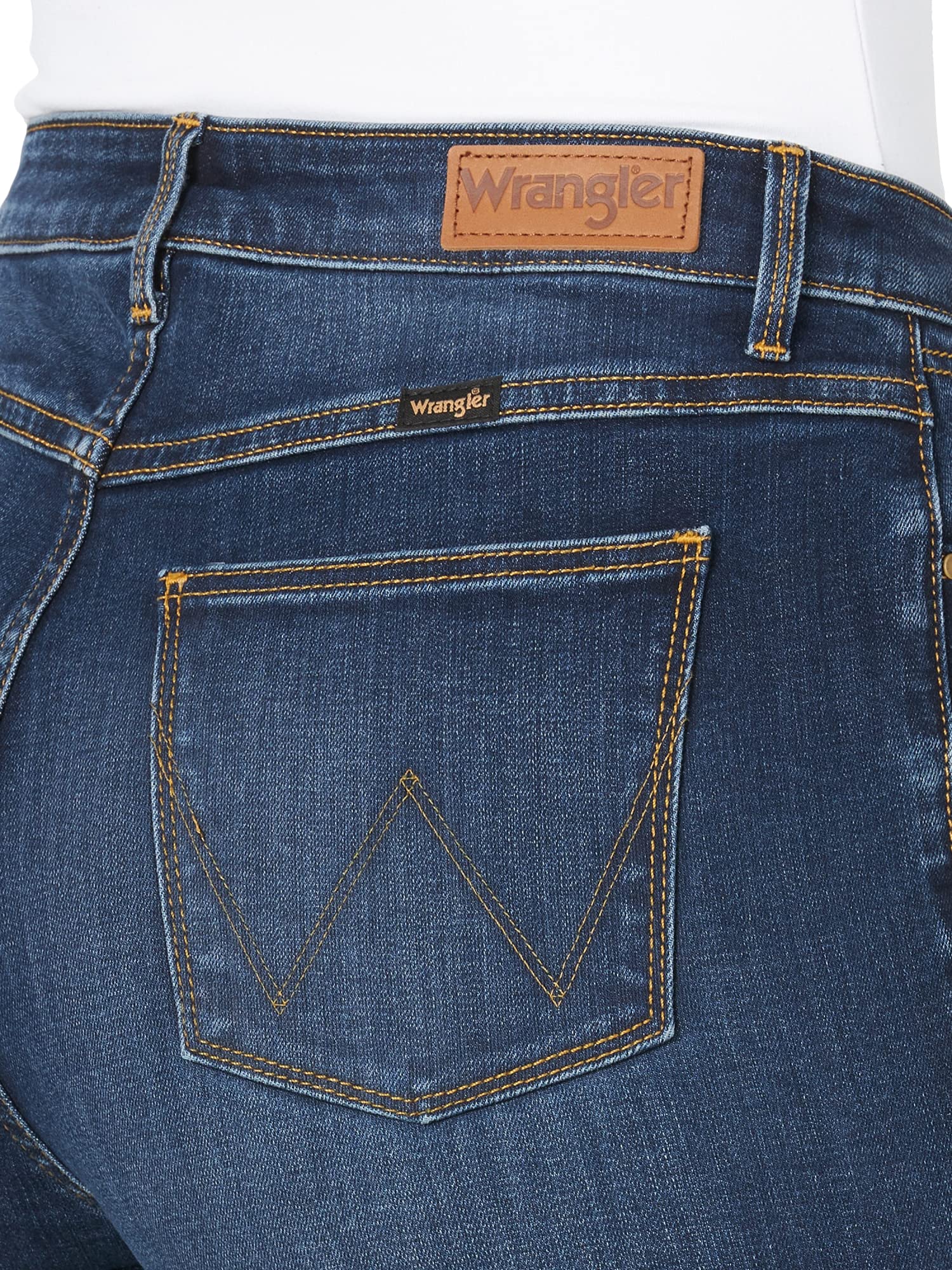 Wrangler Womens High Rise True Straight Fit Jeans, Stockton, 4 30 Us
