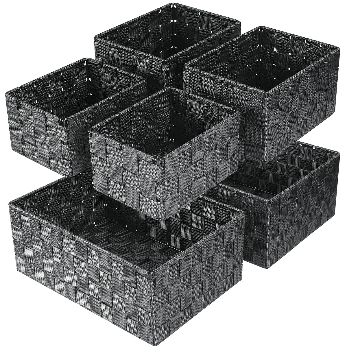 Uvellgift Woven Storage Baskets, Storage Bins, Cube Basket Container Baskets Storage Boxes Organizers For Clothes/Shelves/Closet