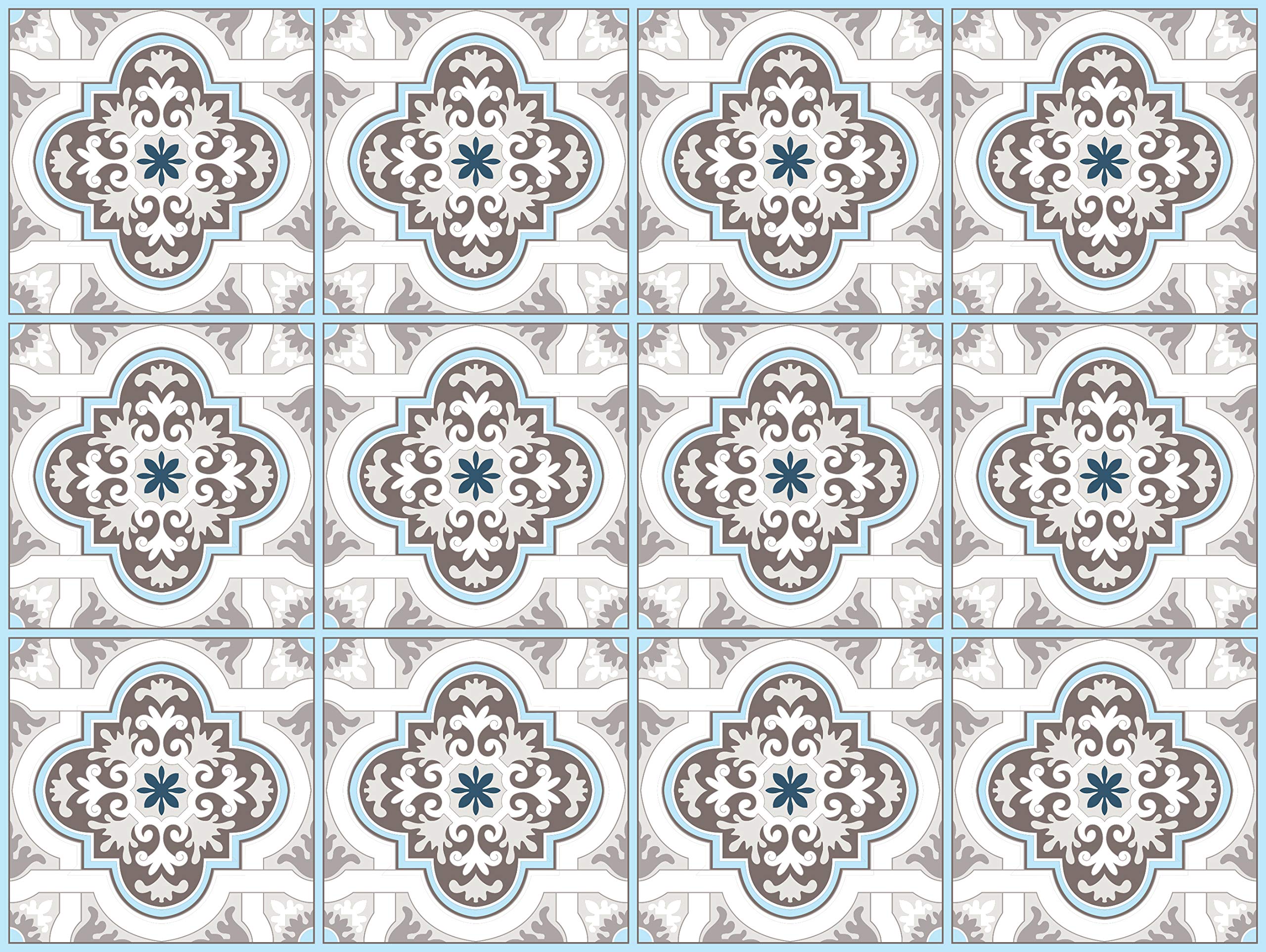 The Nisha 24 Pc Pack (4 X 4) Art Eclectic Peel And Stick Wall Sticky Backsplash Vinyl Waterproof Removable Tile Sticker Decals F