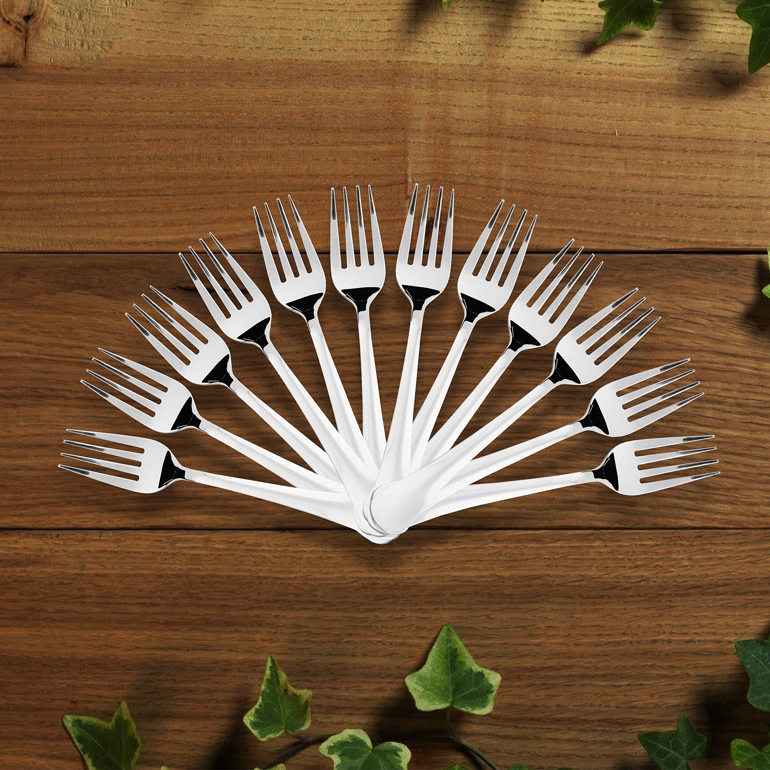 Sumeet Stainless Steel Premium Quality Baby/Medium Forks Set Of 12 Pc - (15.5Cm L) (1.6Mm Thick)