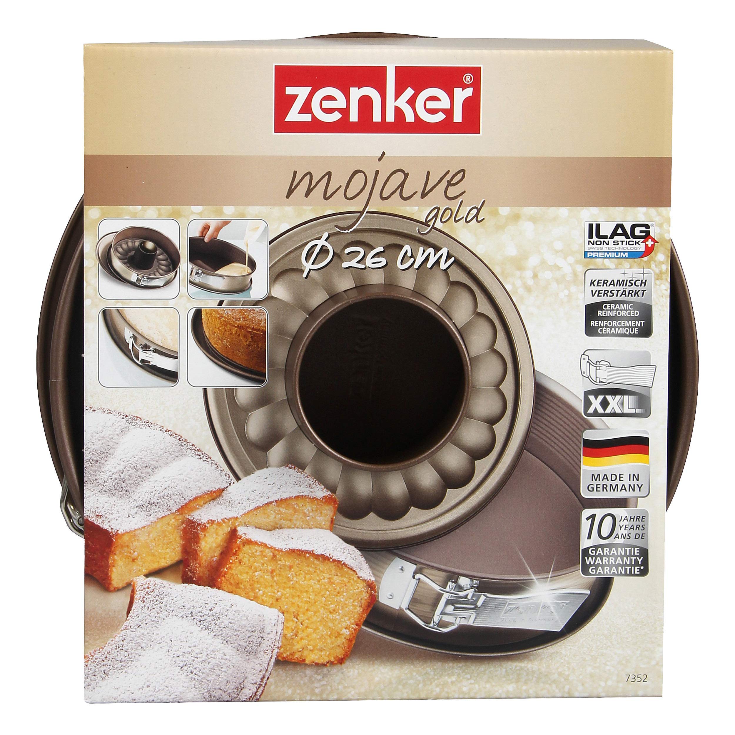 Zenker Springform ''Mojave Gold'' With Flat And Tubular Base, Gold/Mahagony, 10.24''