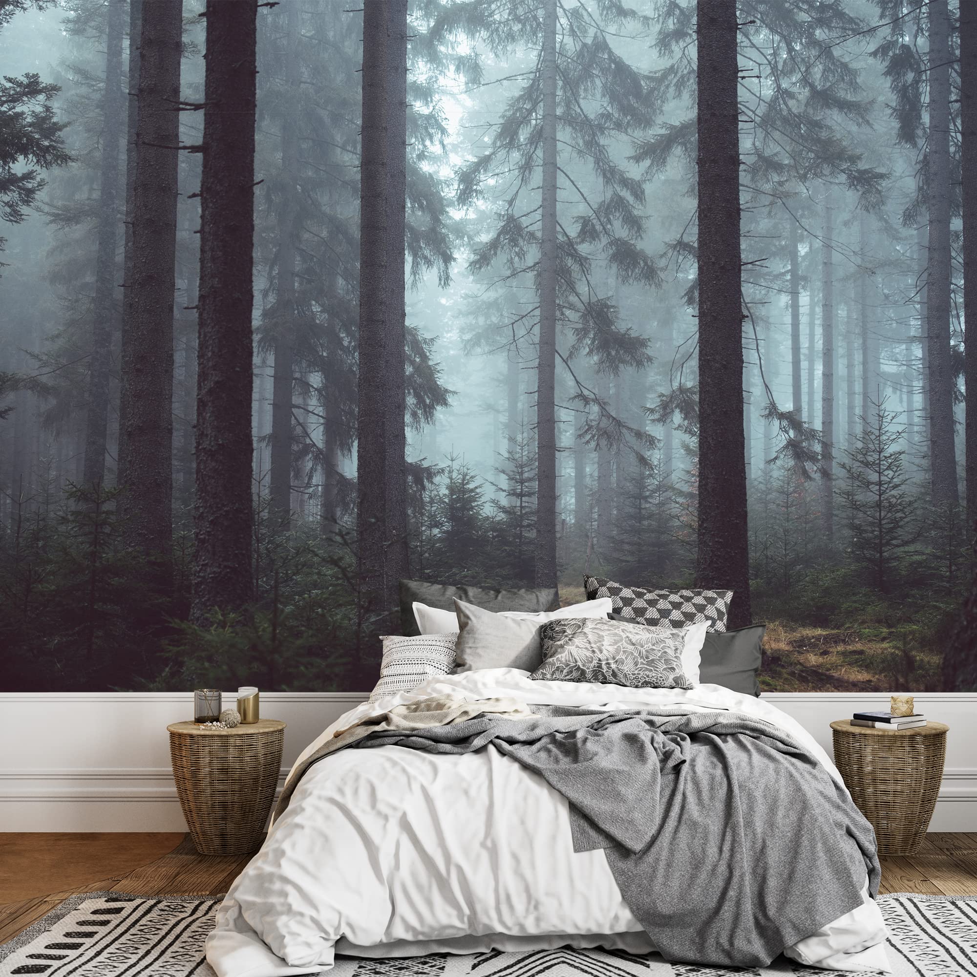 Signwin Wall Mural Landscape Of Forest Removable Self-Adhesive Wallpaper Wall Decoration For Bedroom Living Room - 100X144 Inche