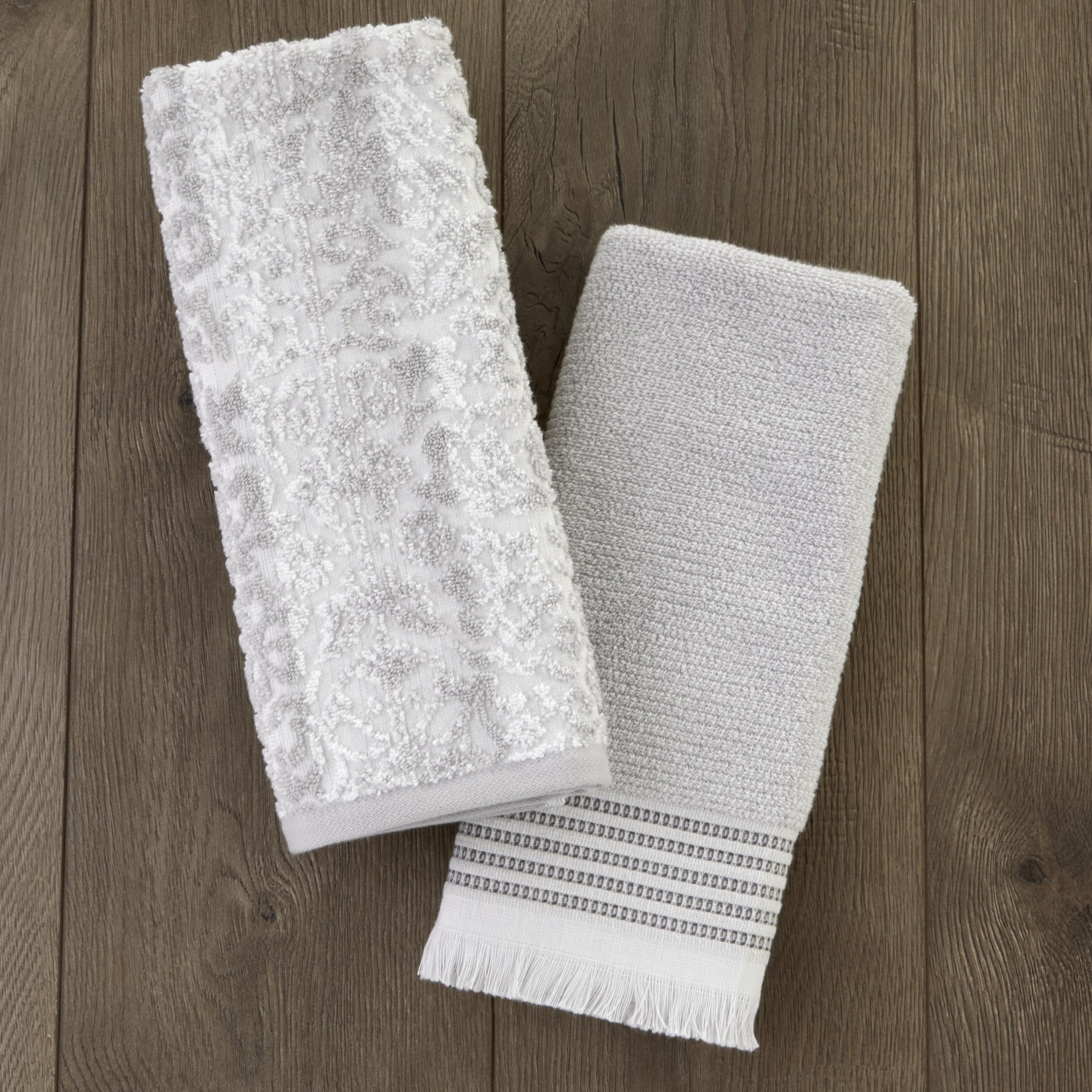 SKL Home Lincoln Park Hand Towel Gift Set  Gray  2 Count