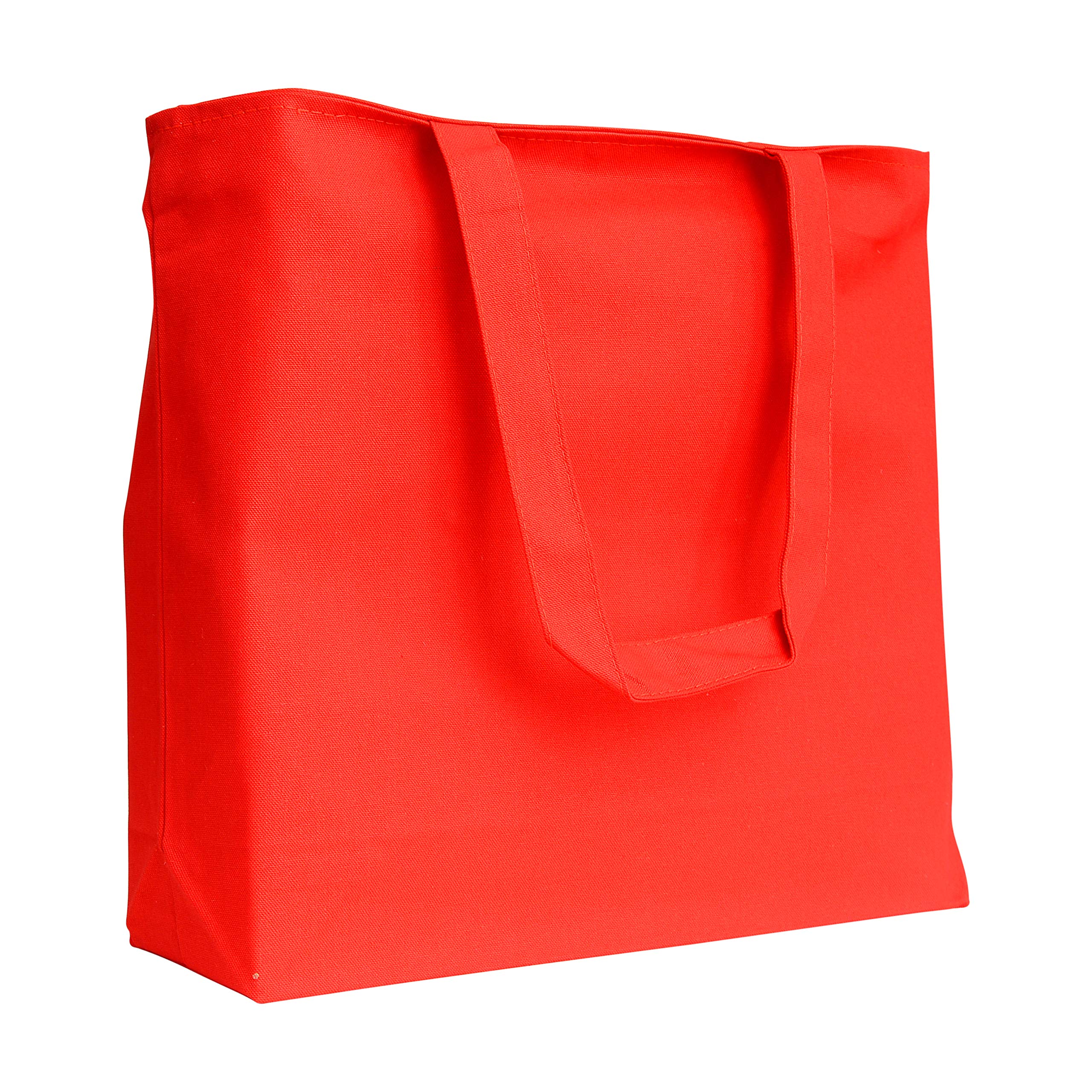 Heavy Canvas Large Tote Bag with Zippered Closure for Beach  Grocery Shopping  Travel by TBF Bags (Red  2)