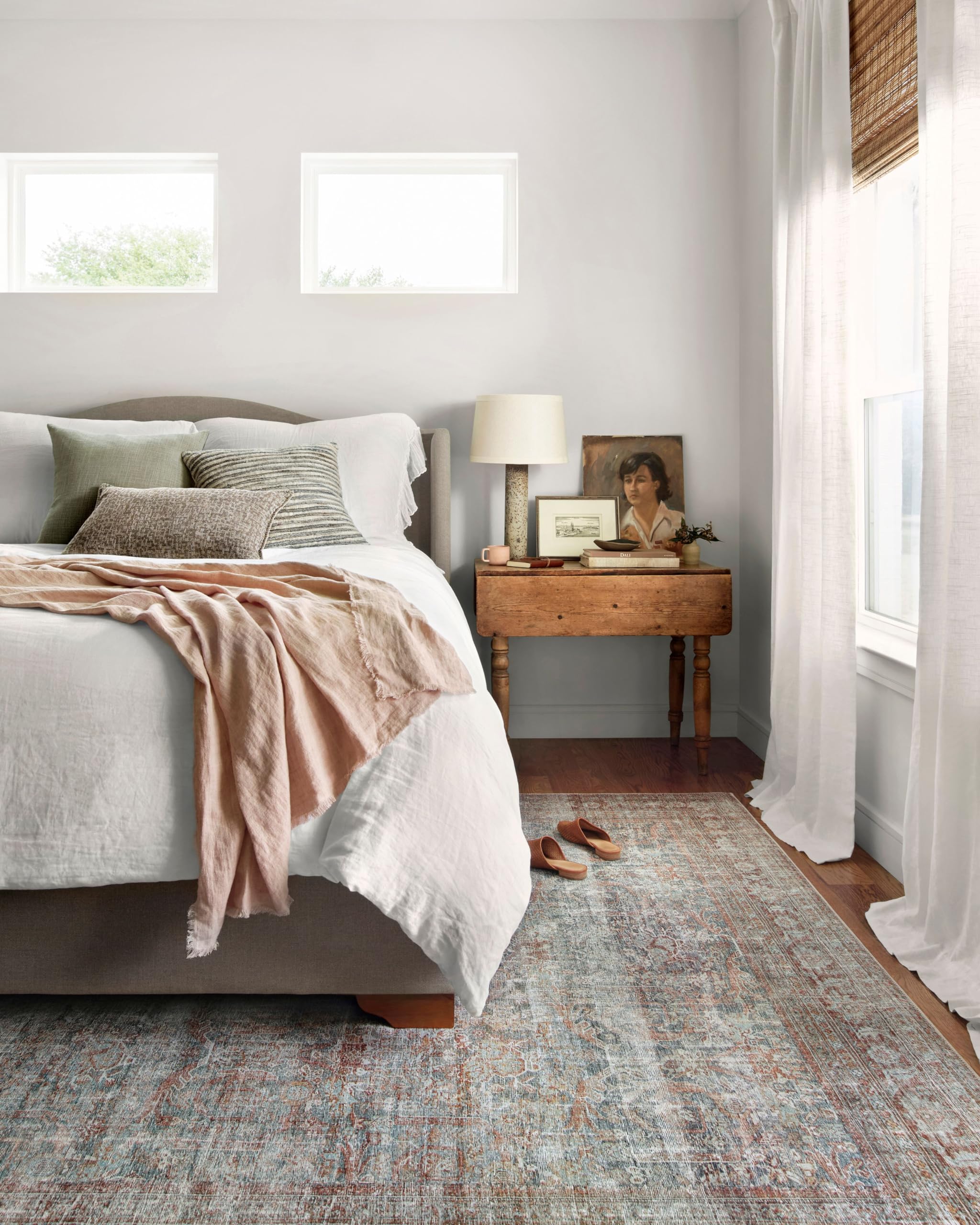 Loloi Chris Loves Julia x Jules Lagoon/Brick 7-6 x 9-6 Area Rug