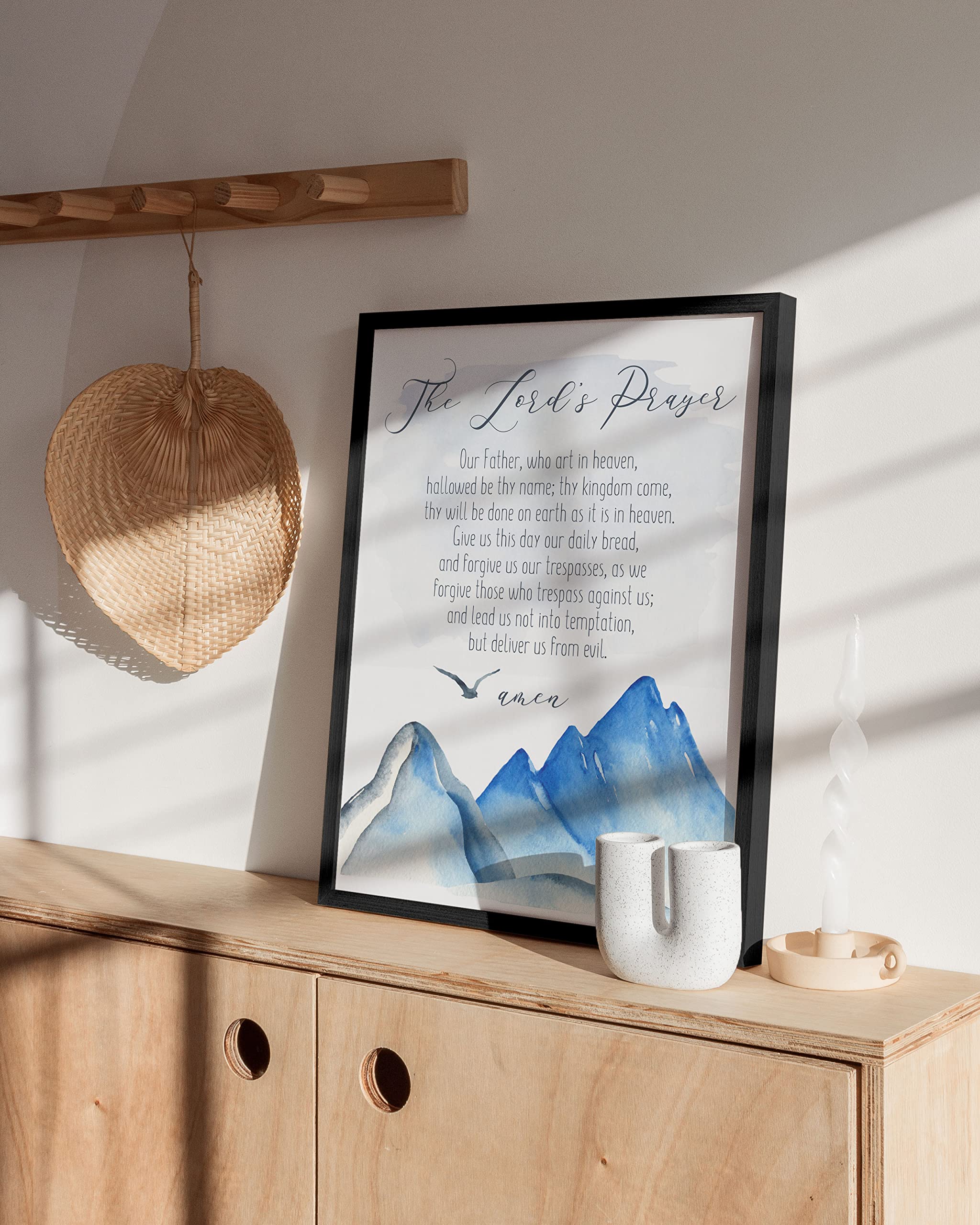 Haus And Hues The Lords Prayer Artwork - Christians Posters, Religious Wall Pictures, Biblical Posters, Kids Prayer Poster, Reli