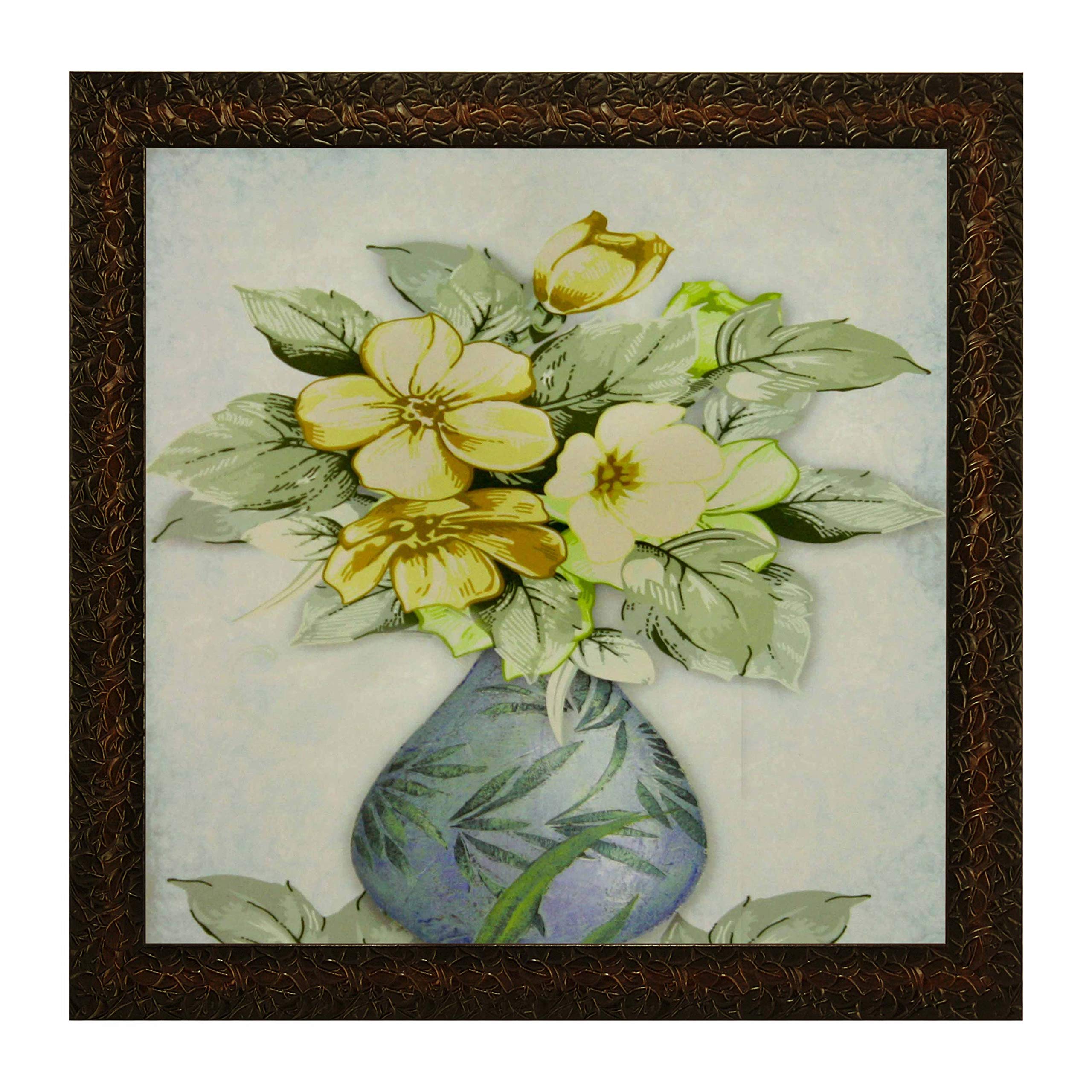 Indianara 3 PIECE SET OF FRAMED WALL HANGING DECOR MODERN ART(2914) PRINTS 8.7 Inch X 8.7 Inch WITHOUT GLASS (Multicolor)
