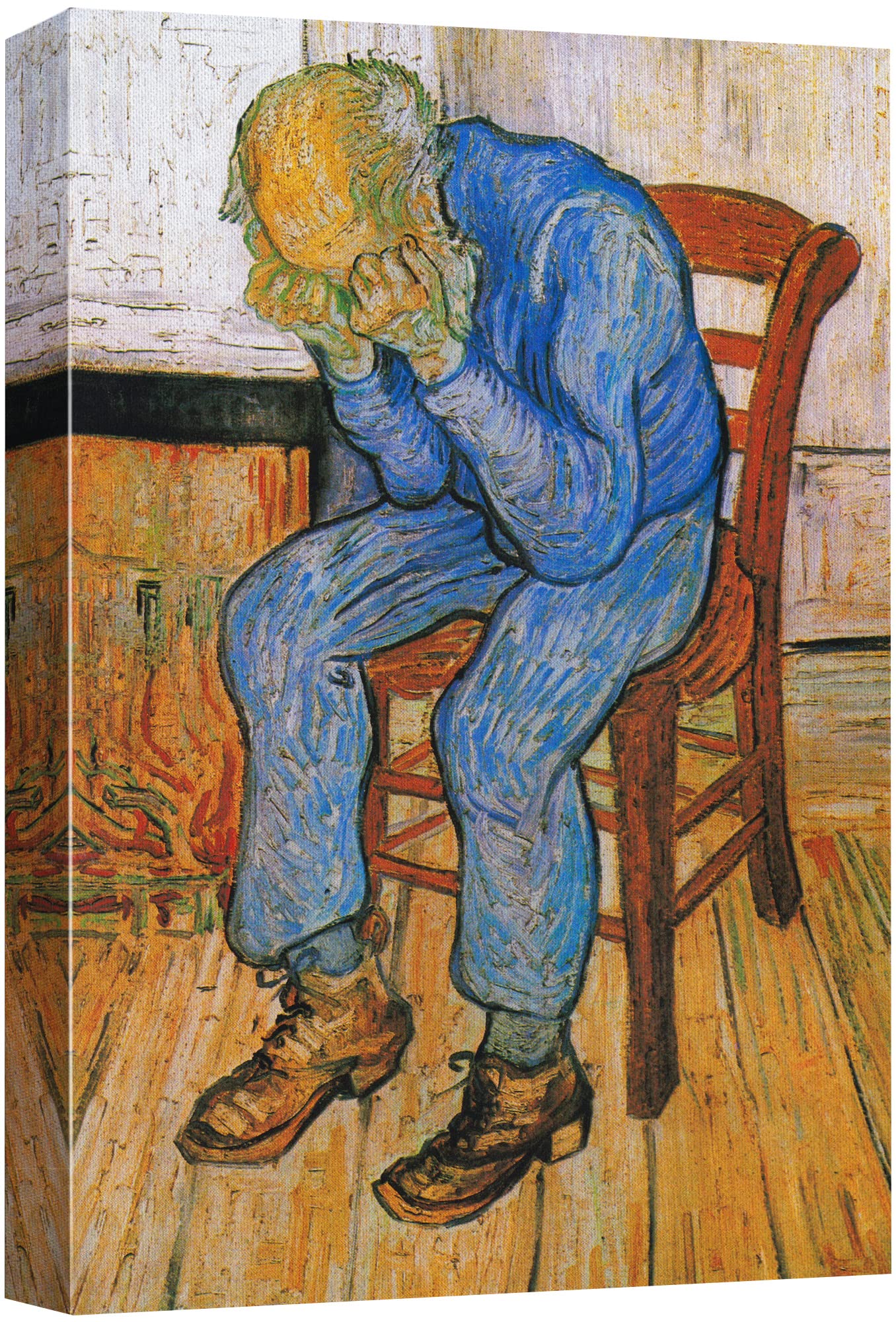 Wall26 Canvas Print Wall Art Sorrowing Old Man By Master Artist Vincent Van Gogh Nature Wilderness Illustrations Fine Art Relax/