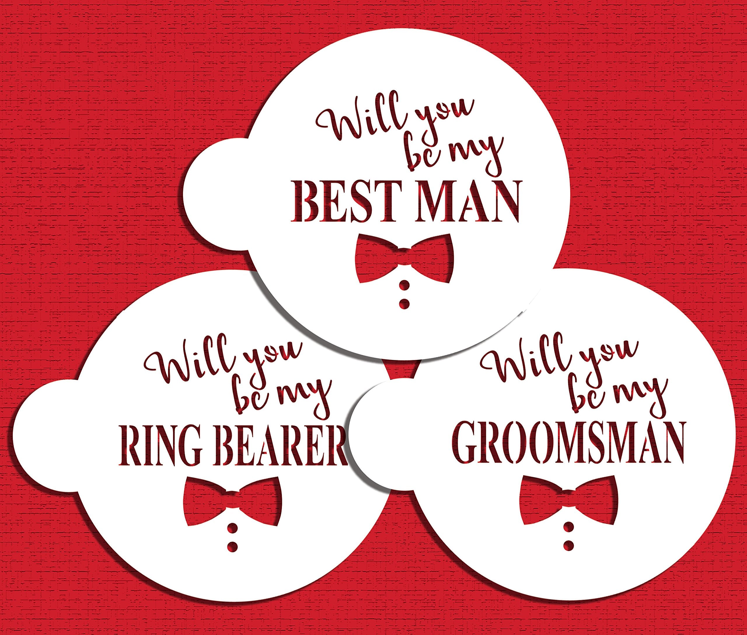 Will You Be My Groomsmen? Cookie Stencil Set C997 By Designer Stencils