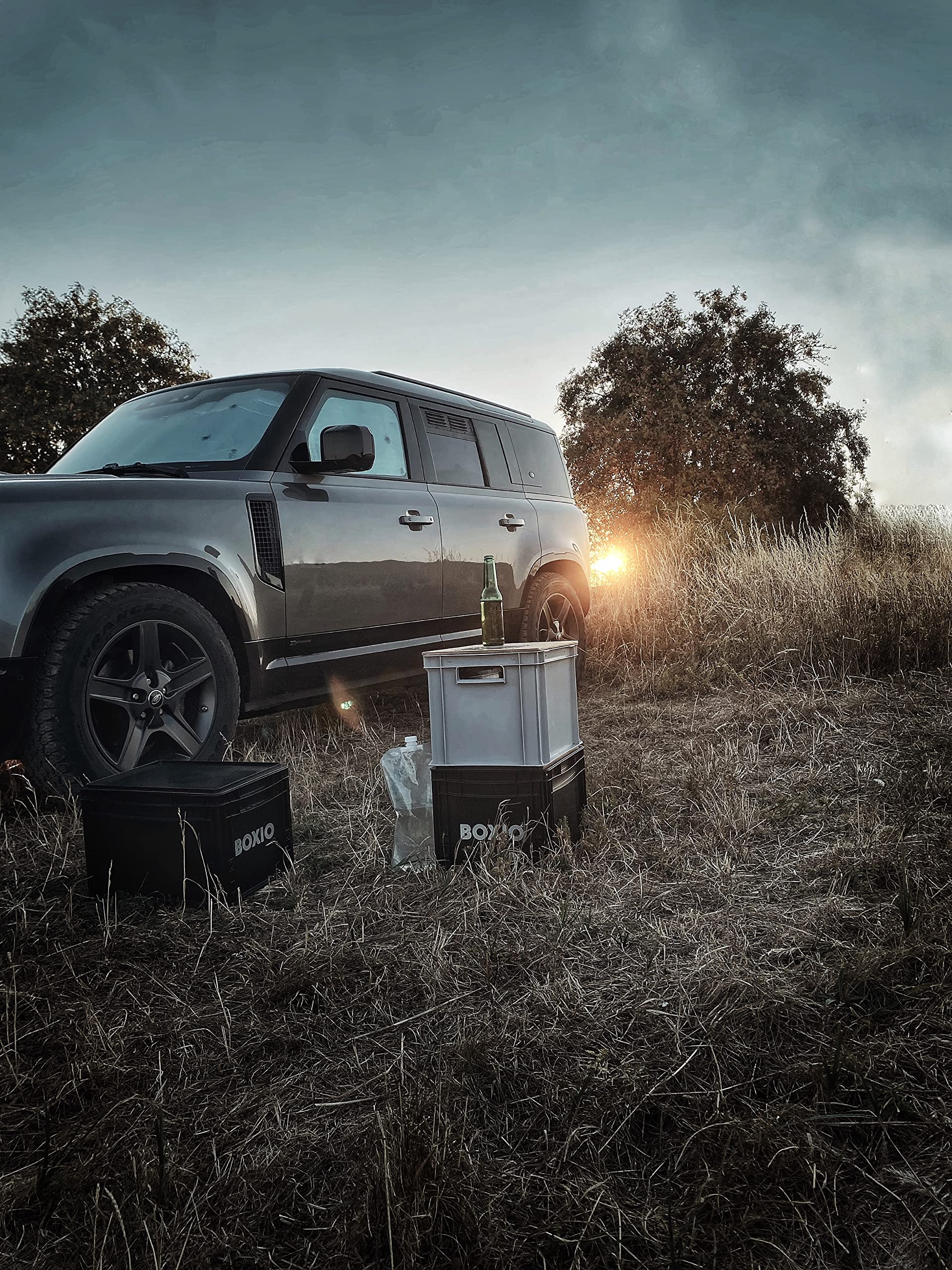 Boxio Solo: Storage Box With Lid - 15.7'' X 11.8'' X 11.0'' - Perfect Plastic Transport Box For Camping, Boat Or Garden - Stacka