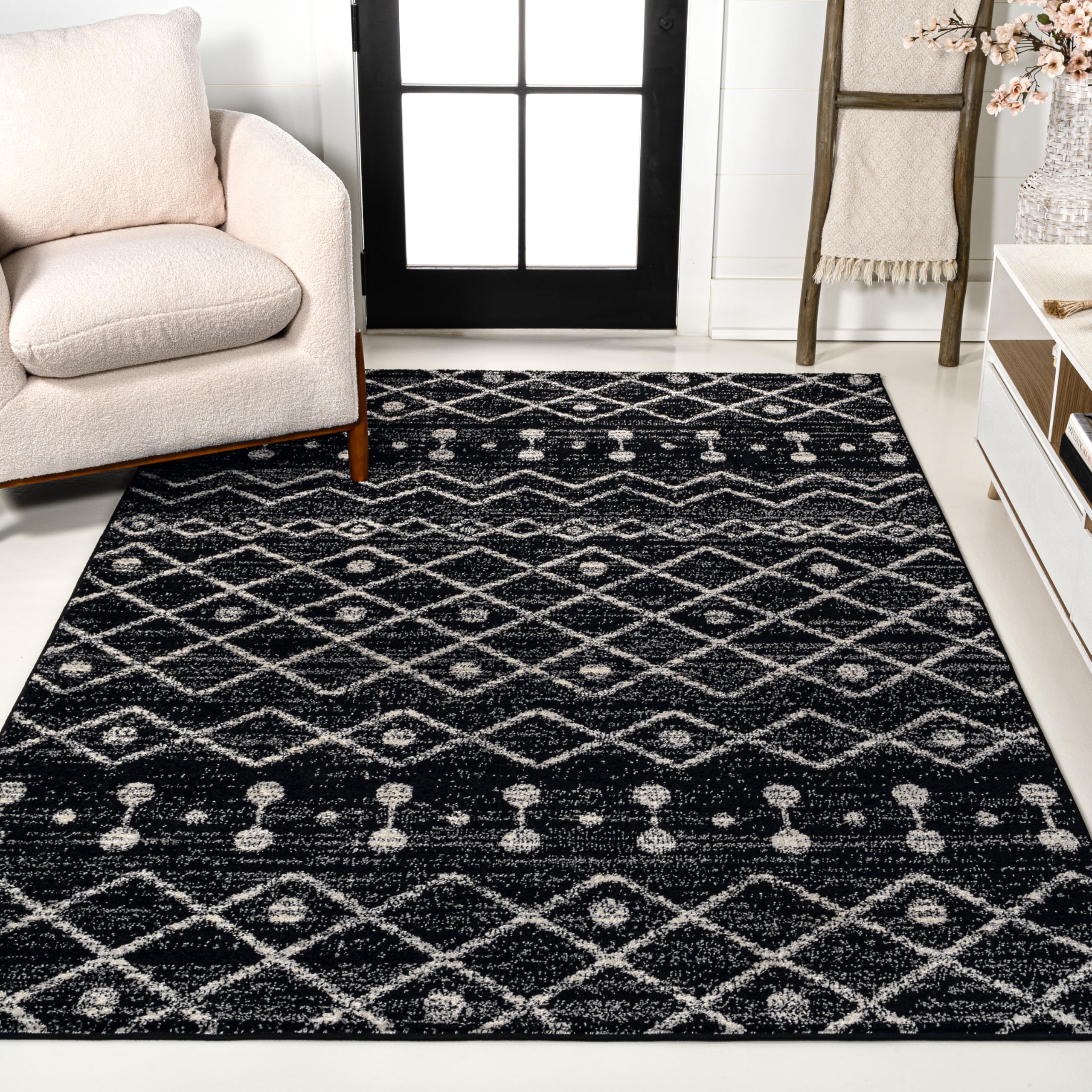 JONATHAN Y MOH208E-4 Aksil Moroccan Beni Souk Area Rug, Bohemian, Scandinavian, Minimalistic, Transitional, Rustic for Living Ro