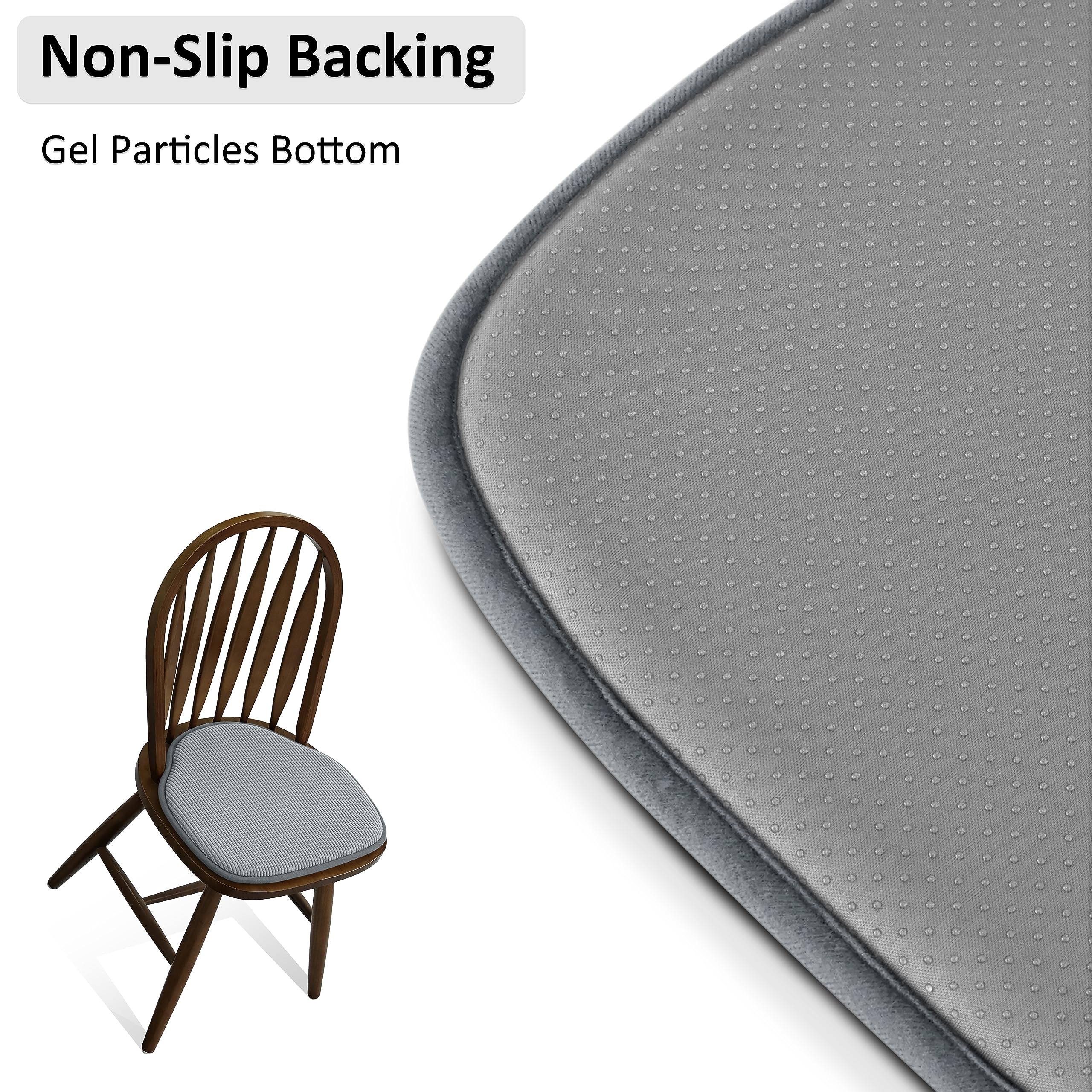 Shinnwa Windsor Chair Cushions Grey Kitchen Seat Cushions For Dining Room Chairs Farmhouse Non Slip Chair Pads For Dining Chairs