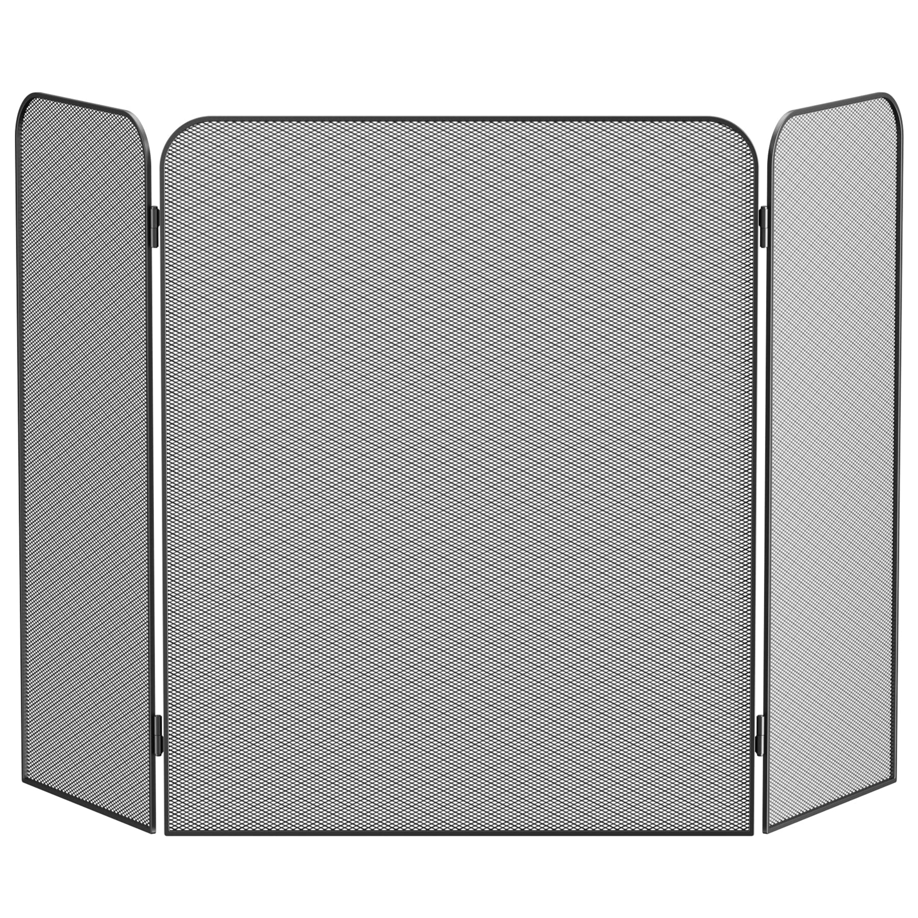 Fire Beauty 3-Panel Metal Fireplace Screen For Fireplace Fire Spark Guard Grate For Living Room Home Decor (32'' X 52'')