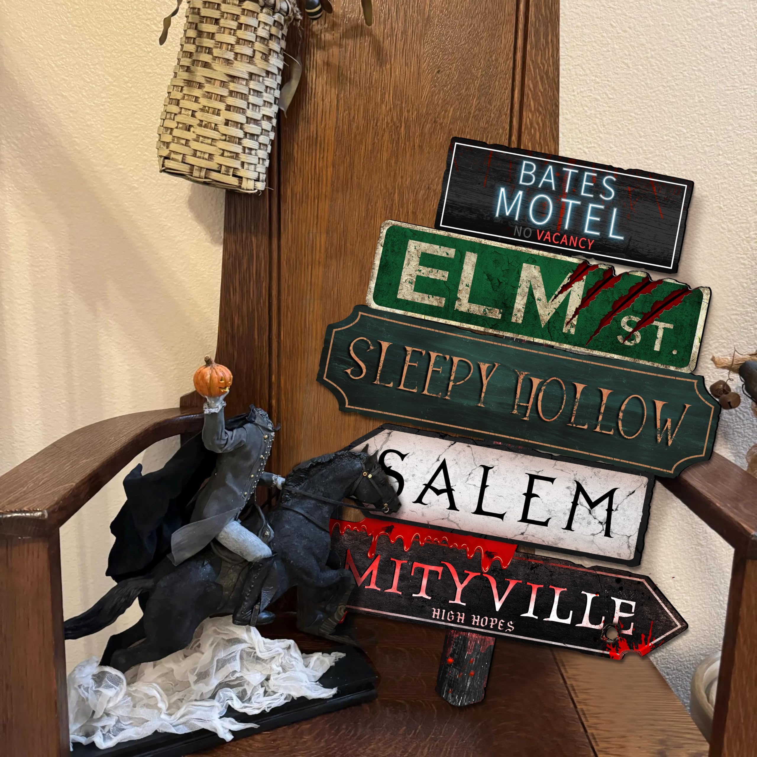 flinelife Horror Movie Street Signs,16X12, Elm Street Sign - Perfect For Horror Movie Lovers Gift