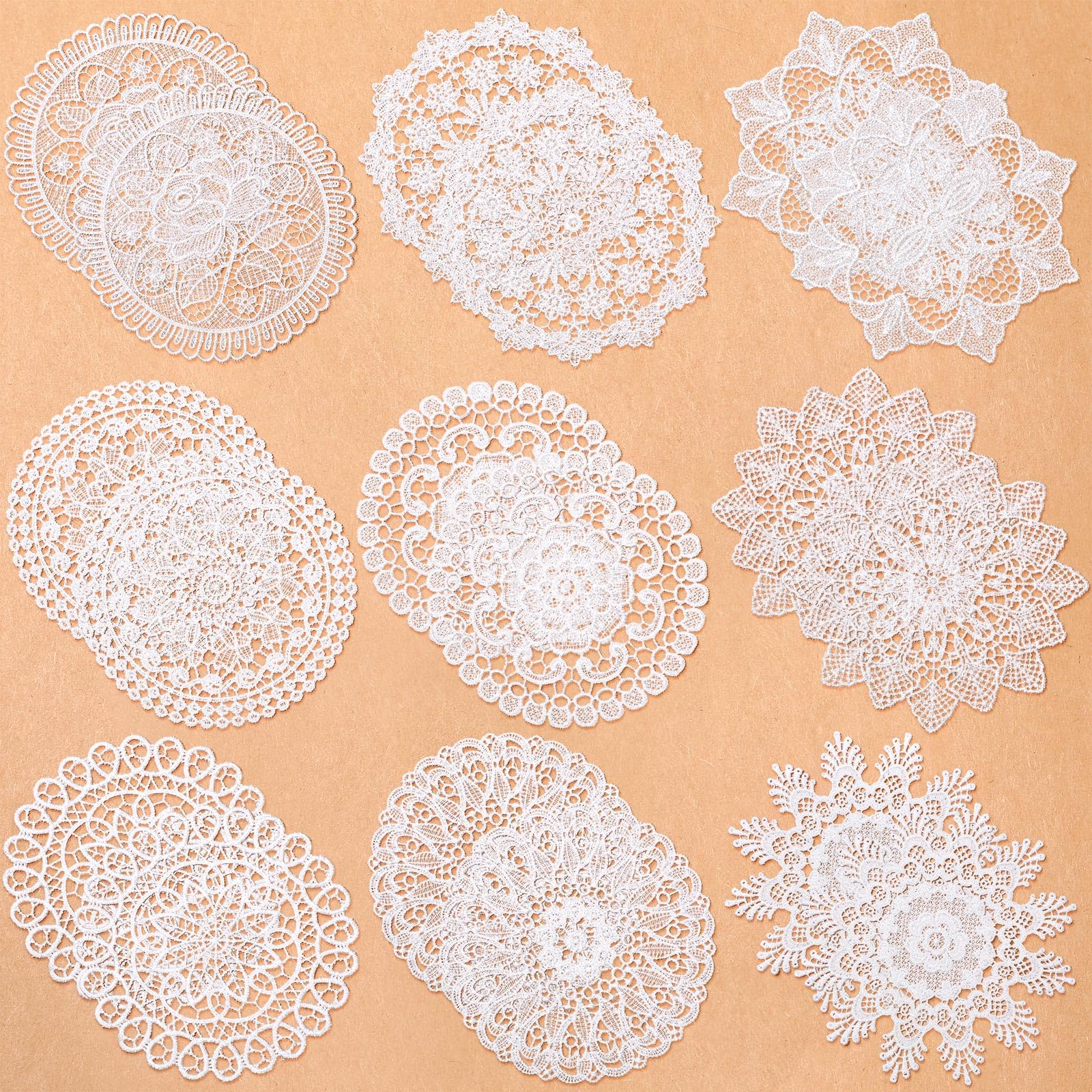 Mimorou 18 Pieces 6 Inch White Lace Doilies for Table Crochet Doilies Vintage Cotton Lace Coasters Rustic Handmade Round Placema