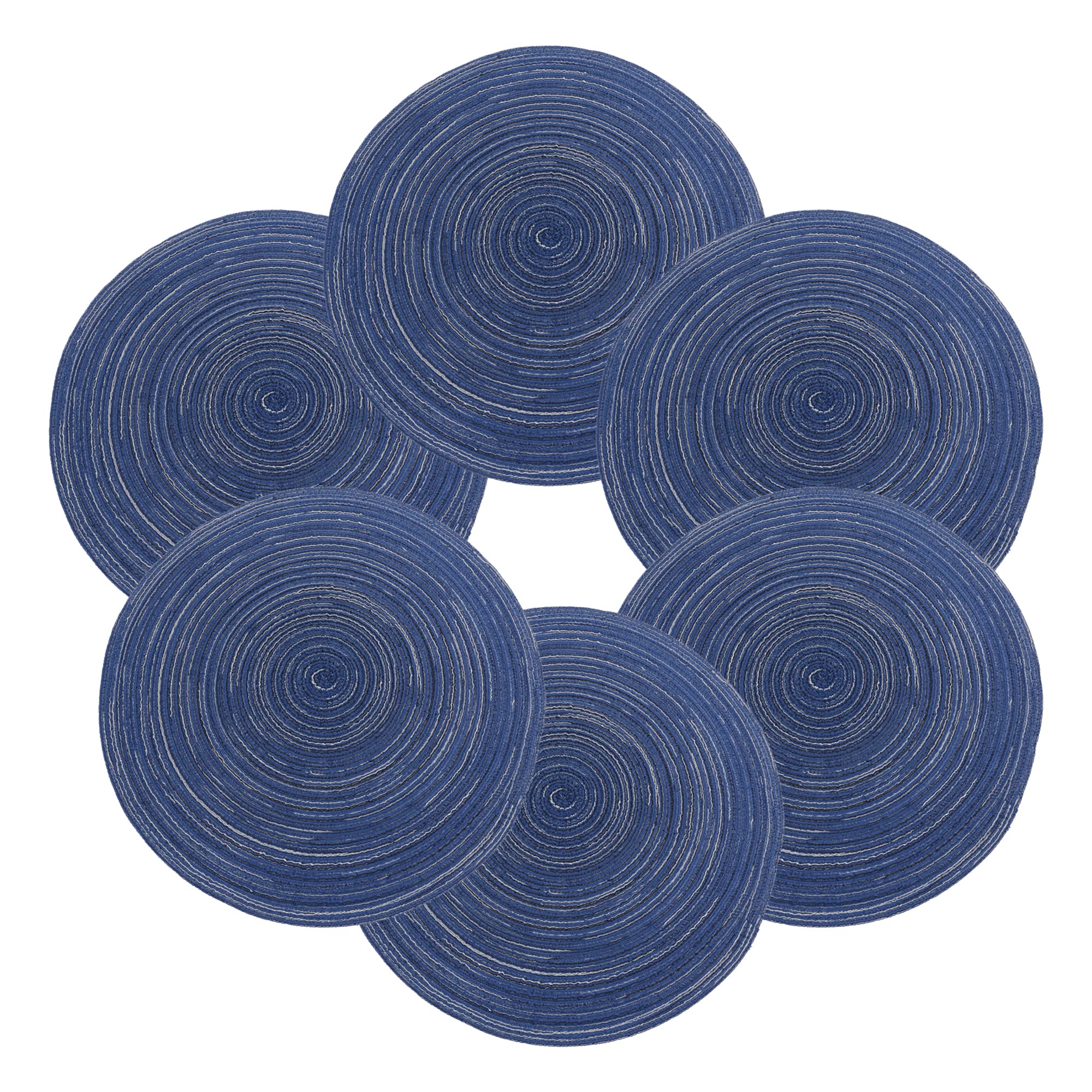 Karlesi 15 Inch Round Placemats Non Slip Heat Resistant Braided Table Mats For Kitchen,Fall, Dinner Parties, Bbqs, Indoor And Ou