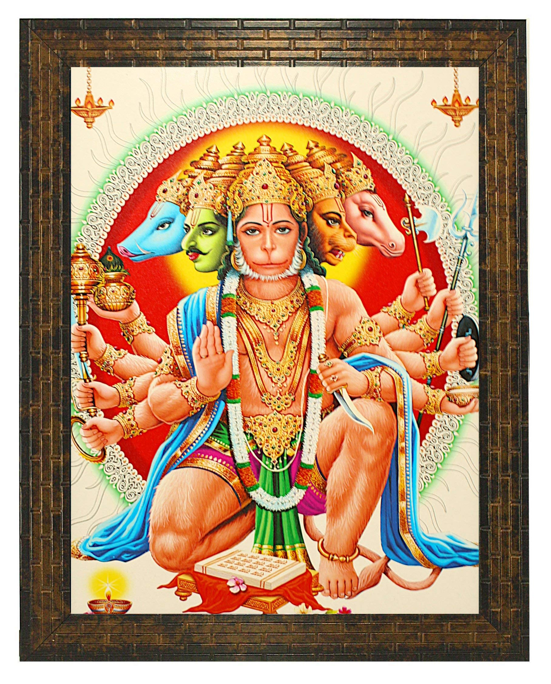 Indianara Religious Painting -Synthetic Wood, 27x30.5x1cm, Multicolour (GB5)