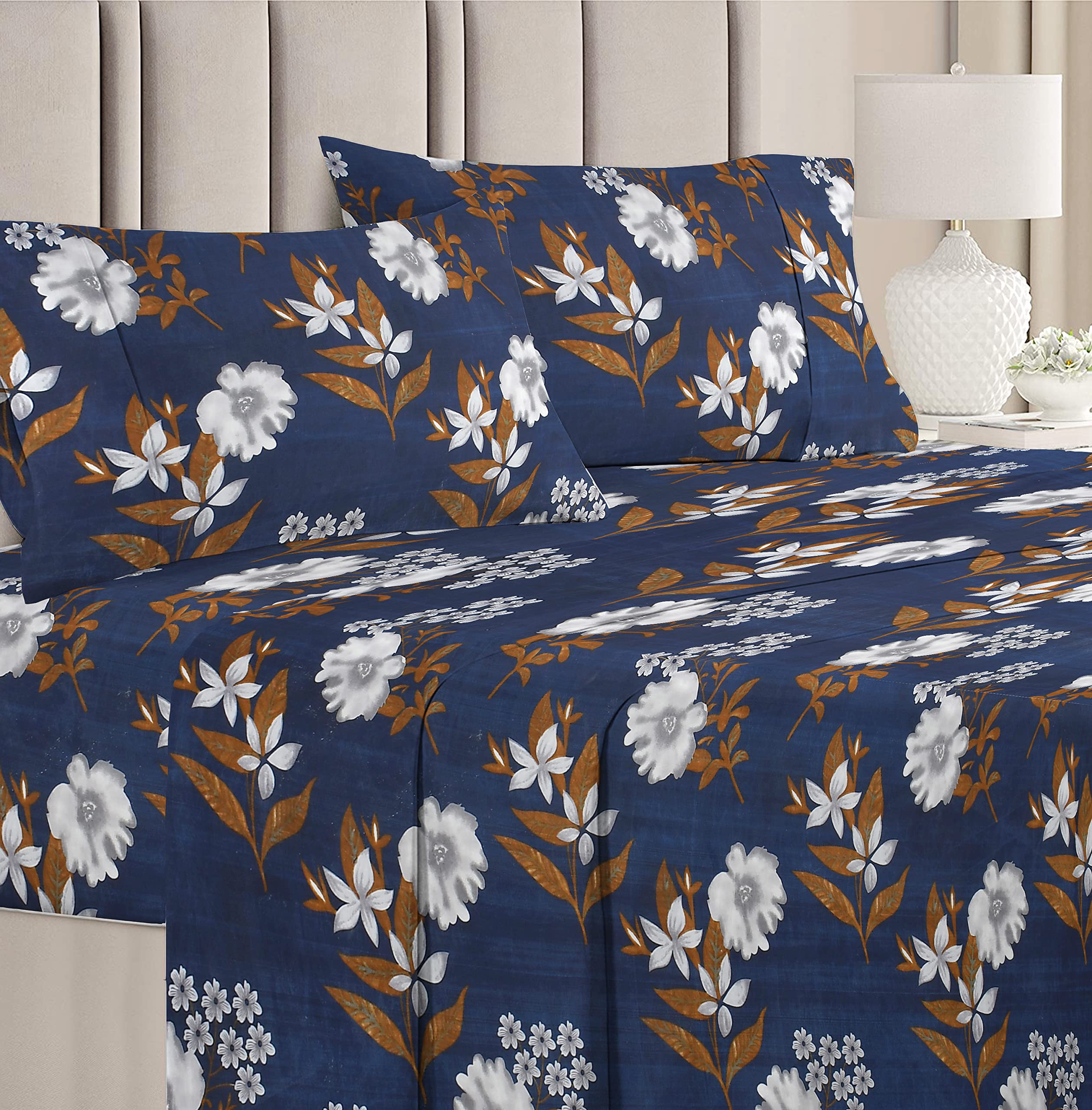 BSB HOME Prime Collections 160tc Pure Microfiber Breathable Supersoft Wrinkelfree Double Bedsheet with 2 King Size Pillow Covers