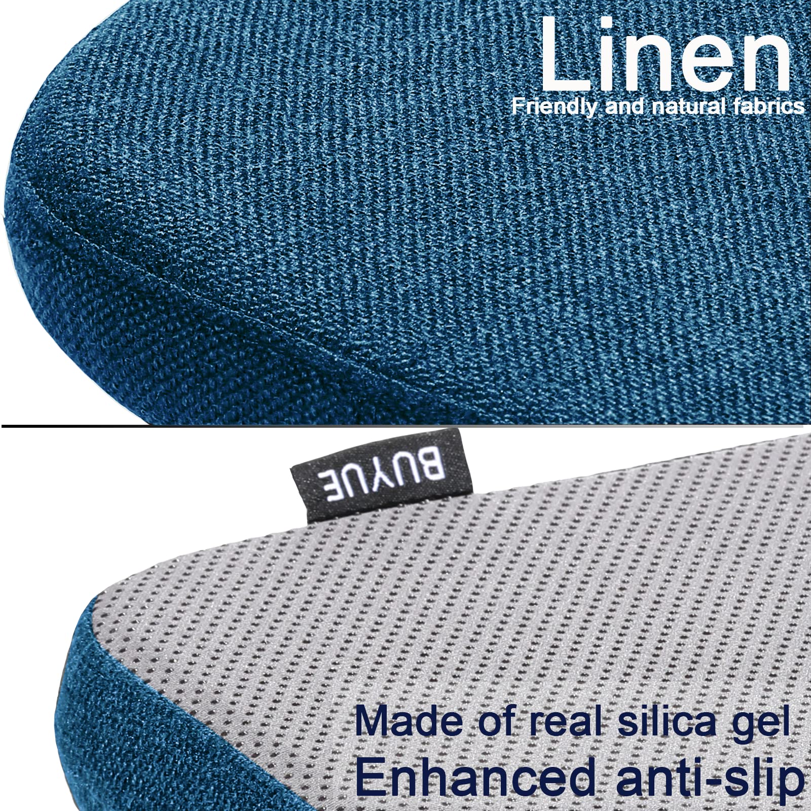 BUYUE Natural Linen 14x14 Magnetic Cushion for Metal Chair 1 Piece  Enhanced Anti-Slip Seat Pad for Dining Kitchen Caf