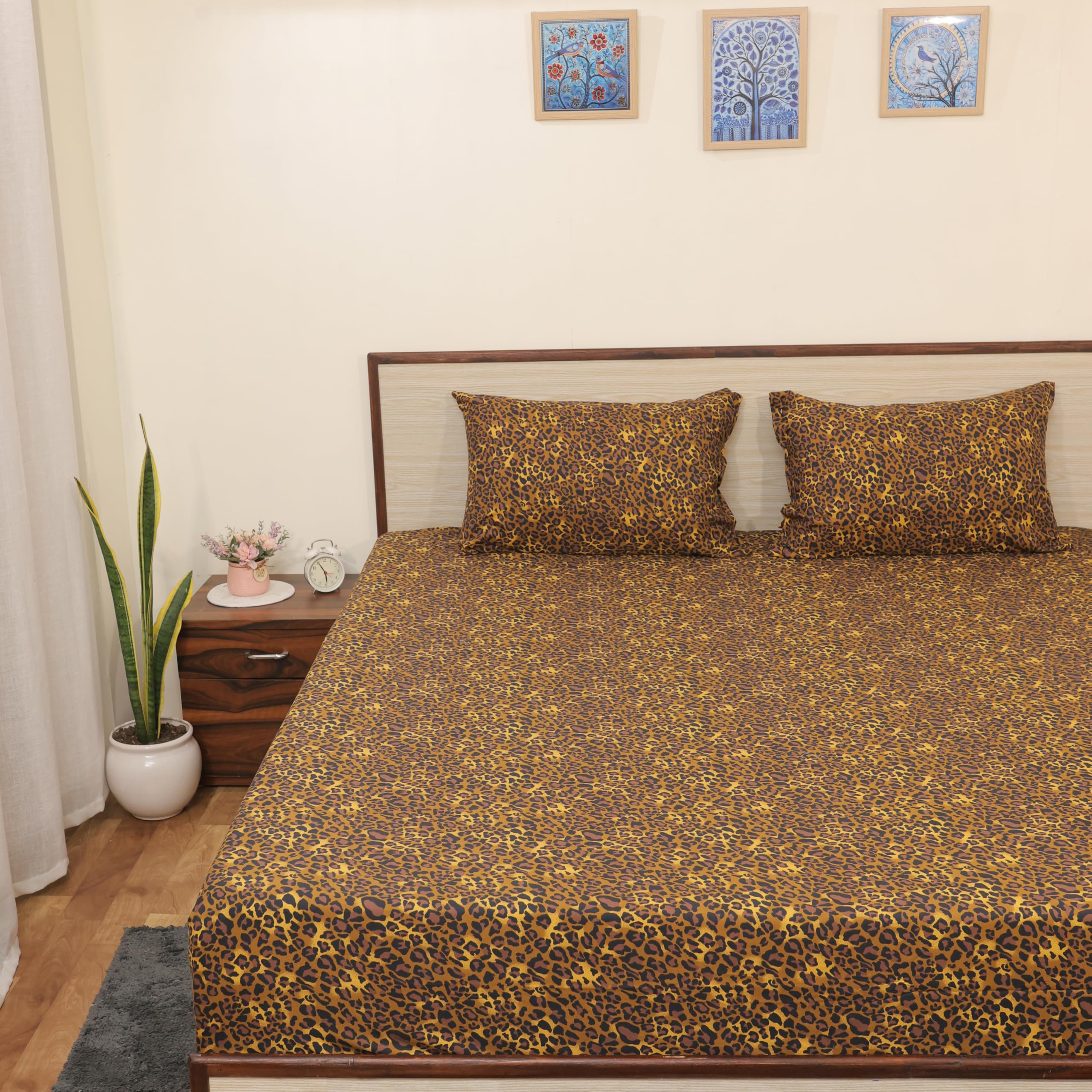 Bright Dcor Flat Sheet With Pillow Cover - White Stripe_Single