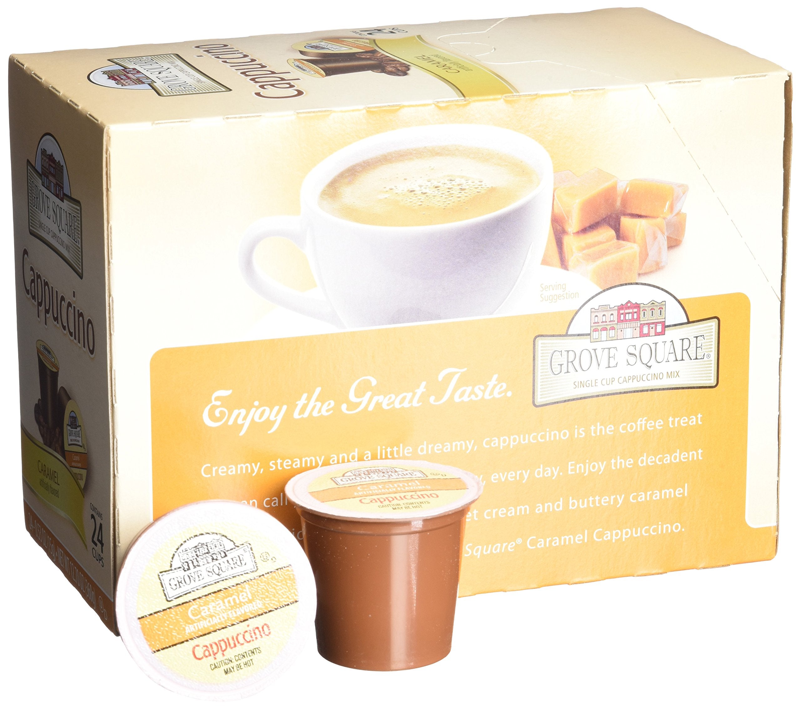 Grove Square Caramel Cappuccino 96 Single Serve Cups